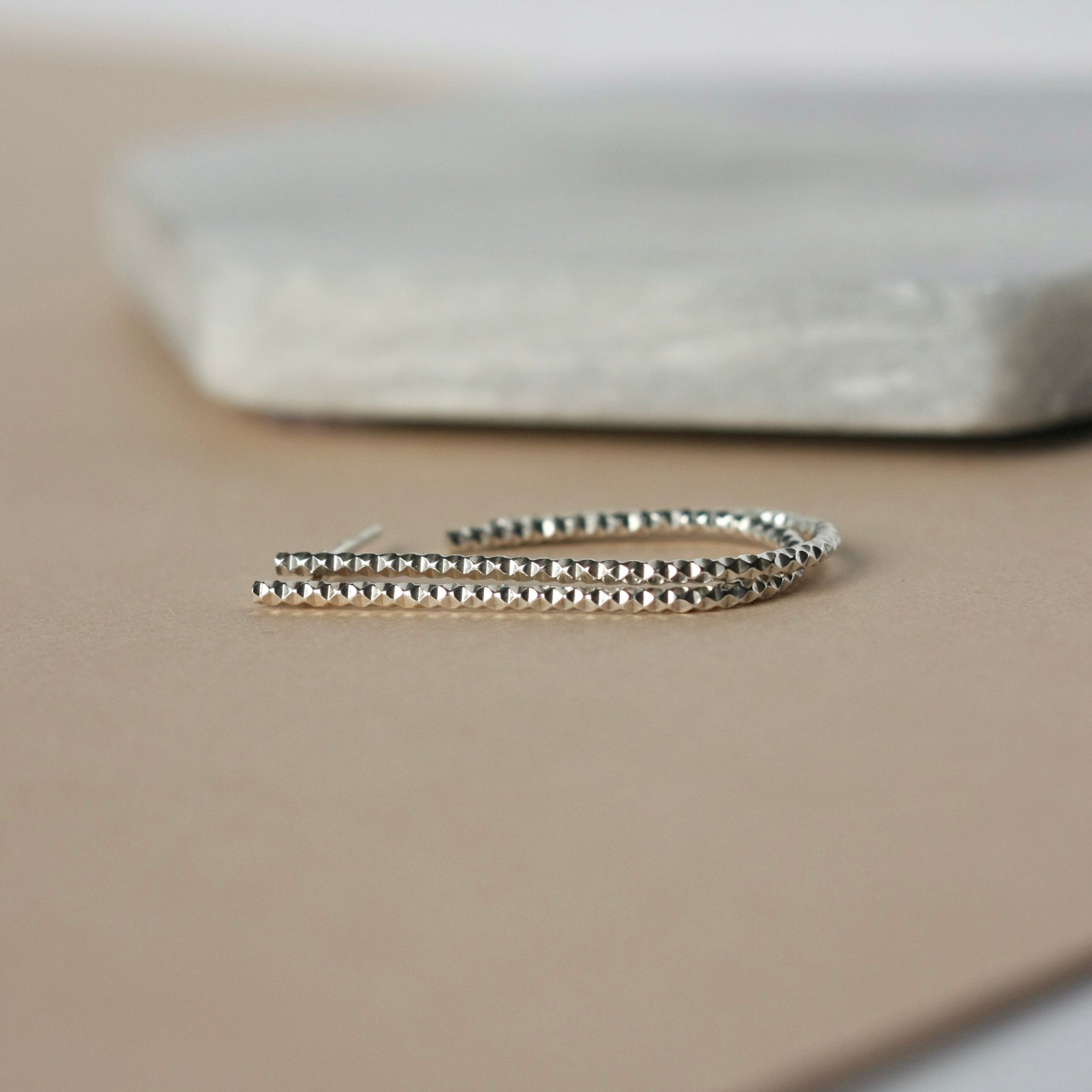 Long Sterling Silver Oval Hoops