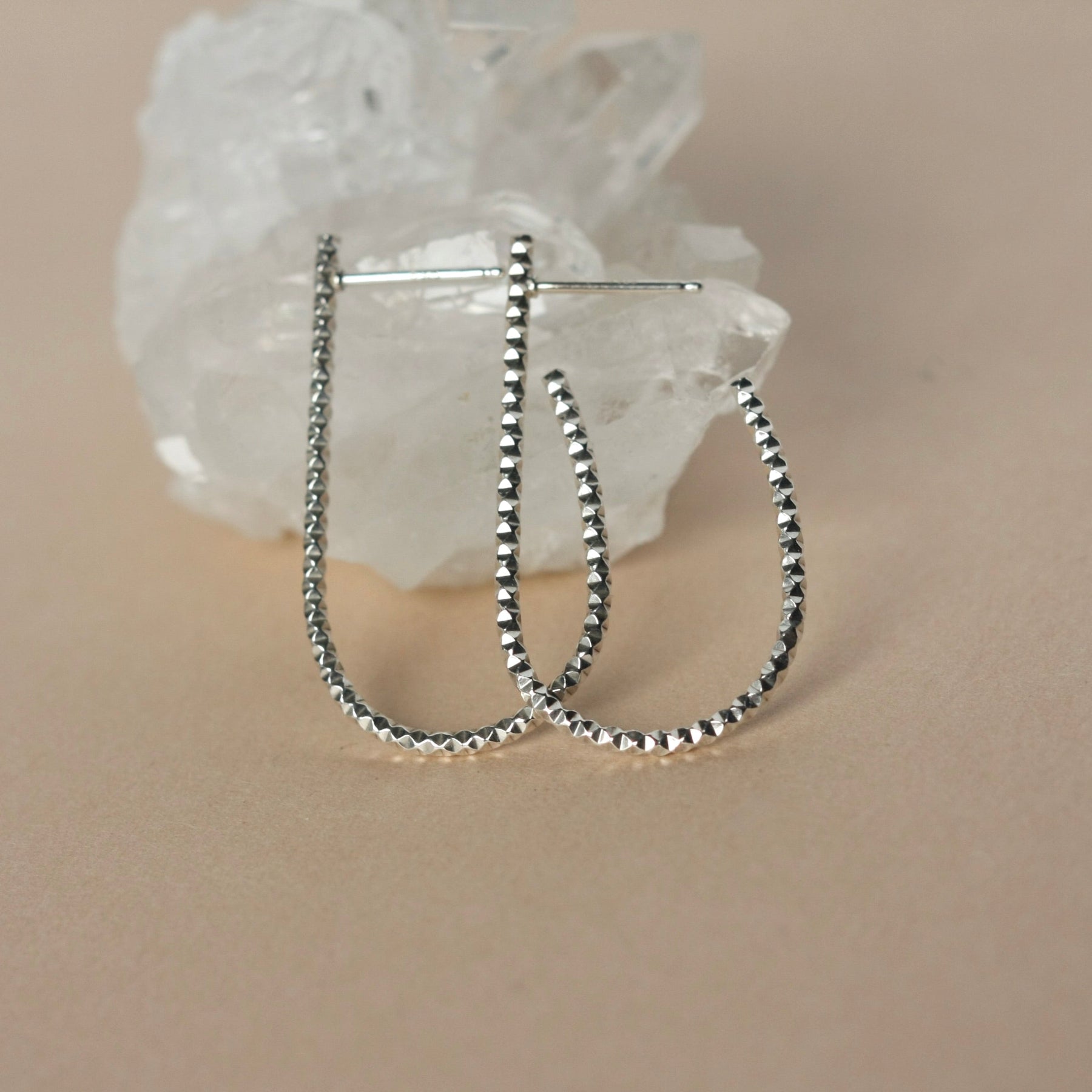 Long Sterling Silver Oval Hoops