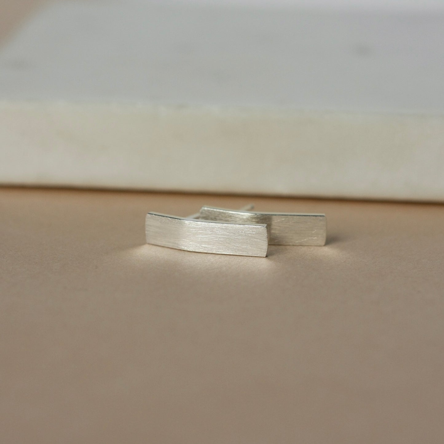 Sterling Silver Curved Bar Studs