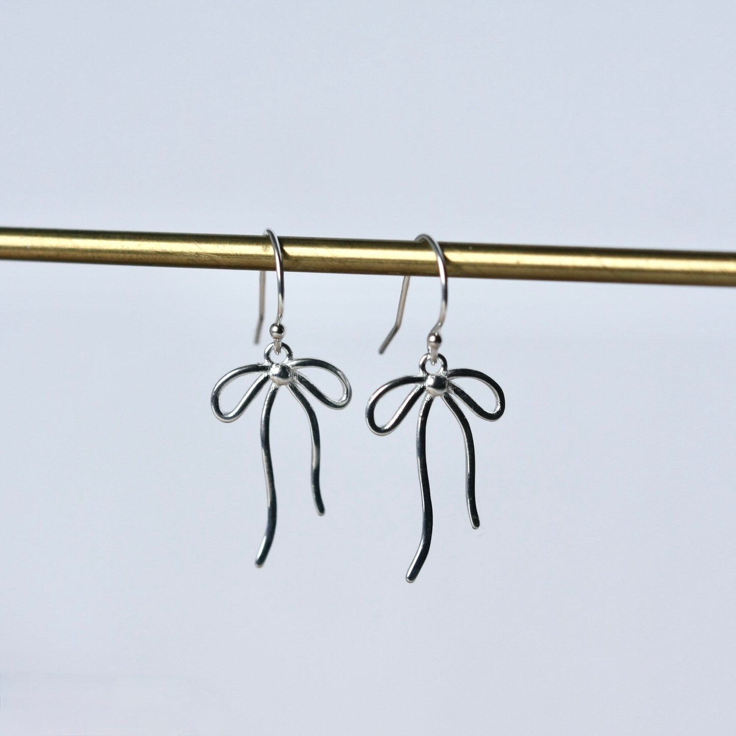 Sterling Silver Bow Earrings