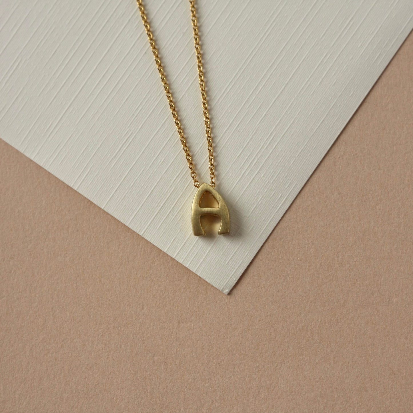 Gold Floating Initial Personalized Necklace