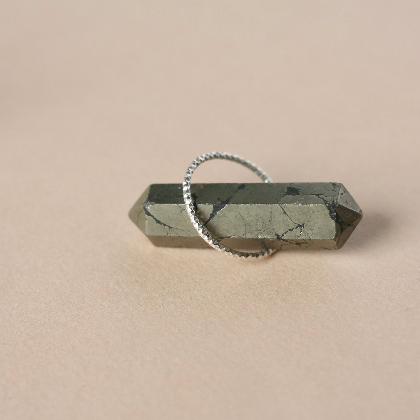 Dainty Sparkly Silver Stacking Ring