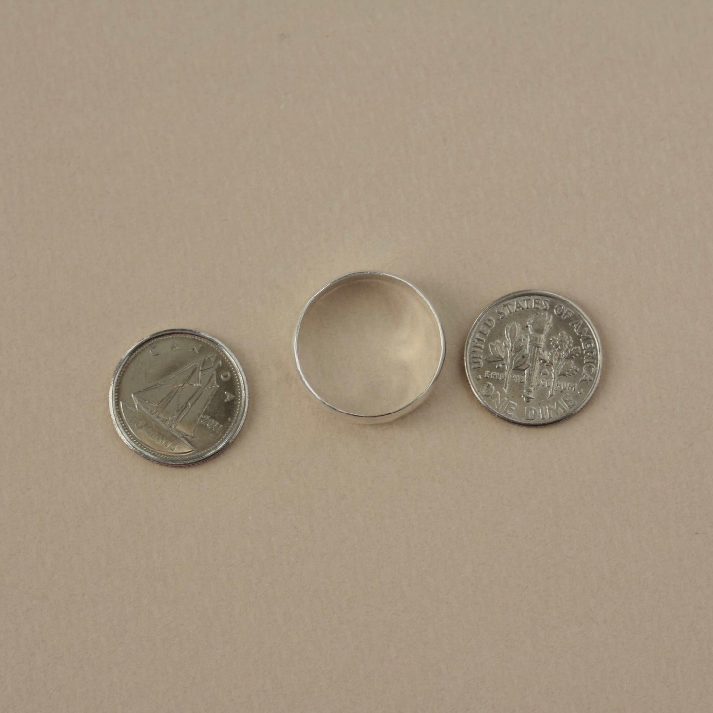 Wide Hammered Sterling Silver Ring