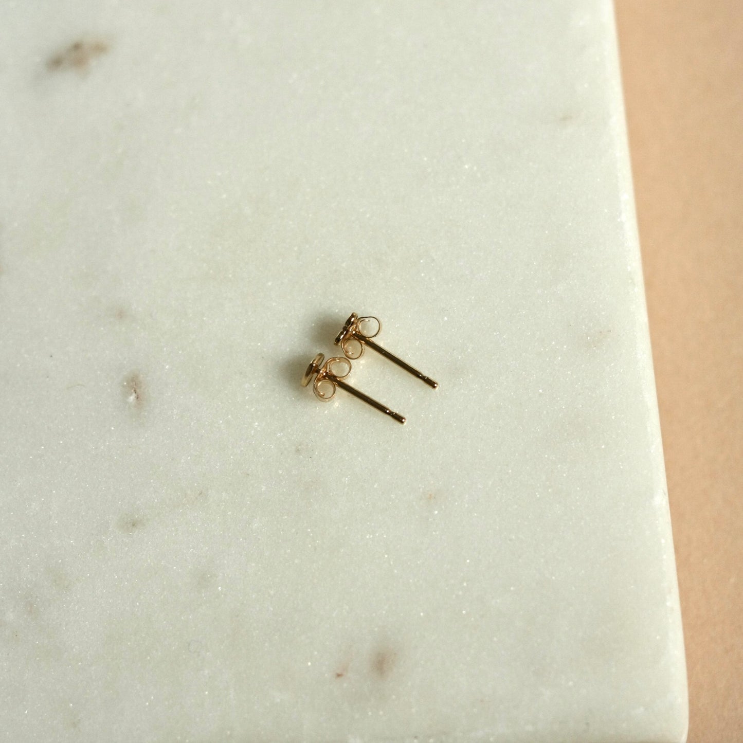 Very Tiny Gold Heart Studs
