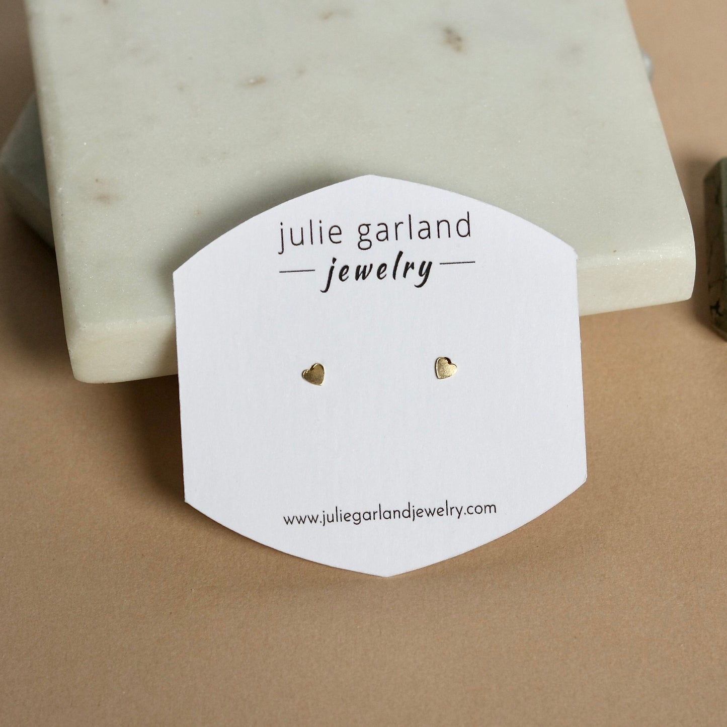 Very Tiny Gold Heart Studs