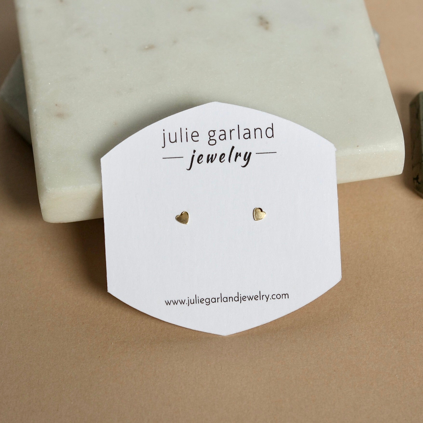 Very Tiny Gold Heart Studs