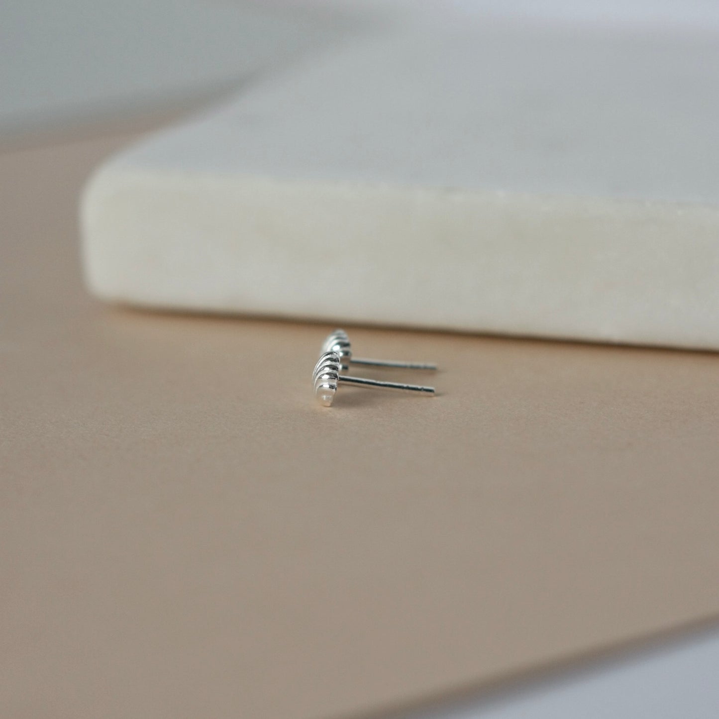 Dainty Sterling Silver Seashell Studs