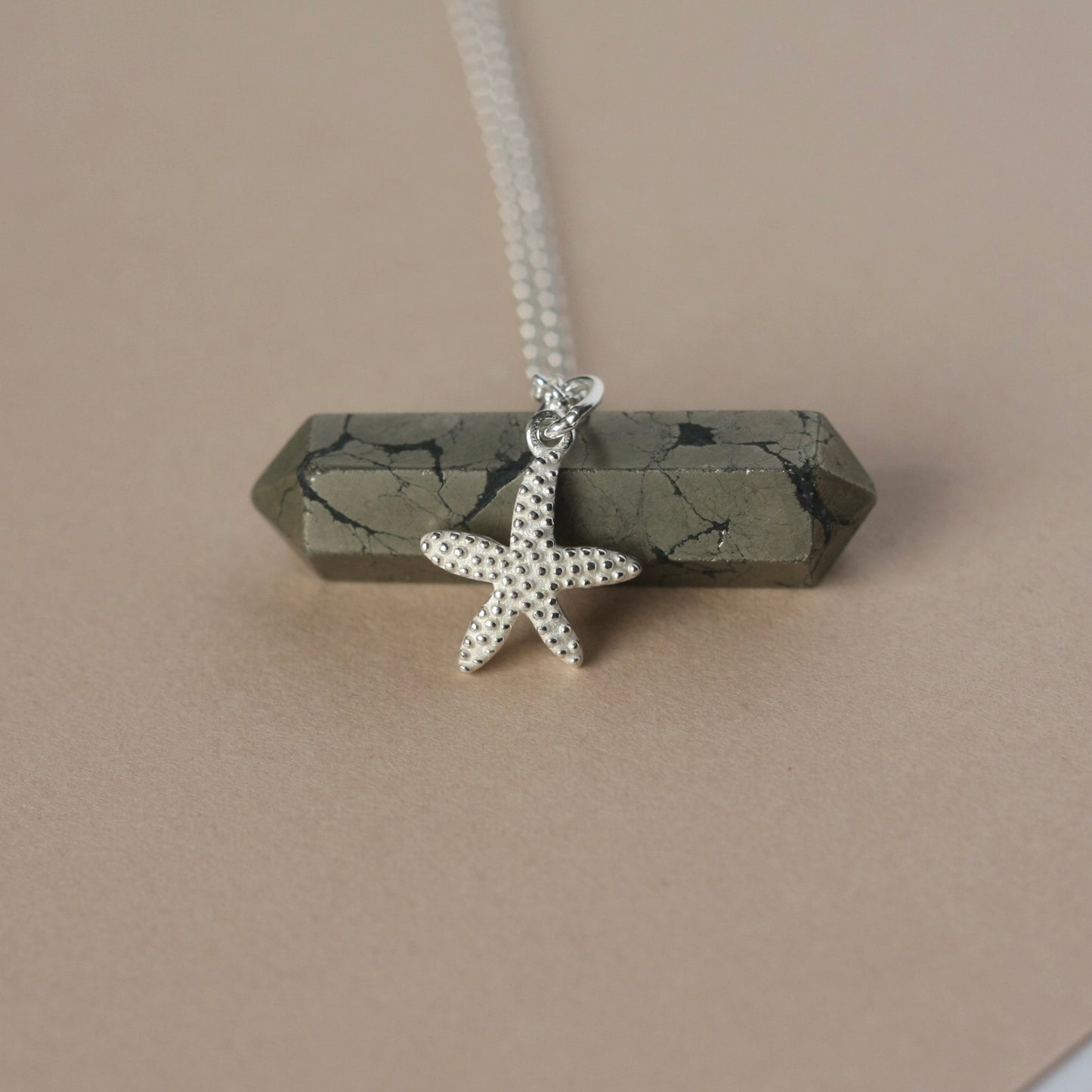Sterling Silver Starfish Charm Necklace