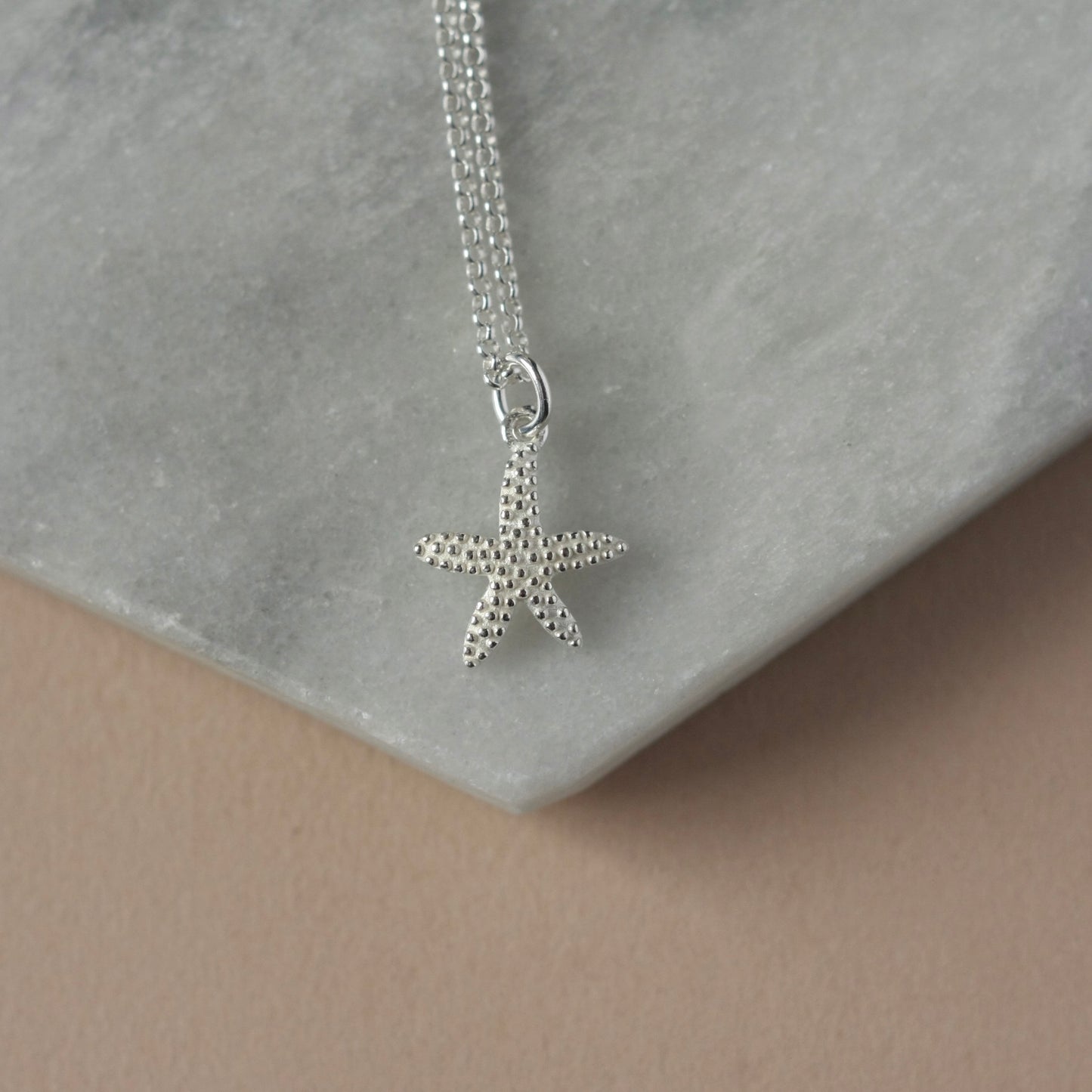 Sterling Silver Starfish Charm Necklace