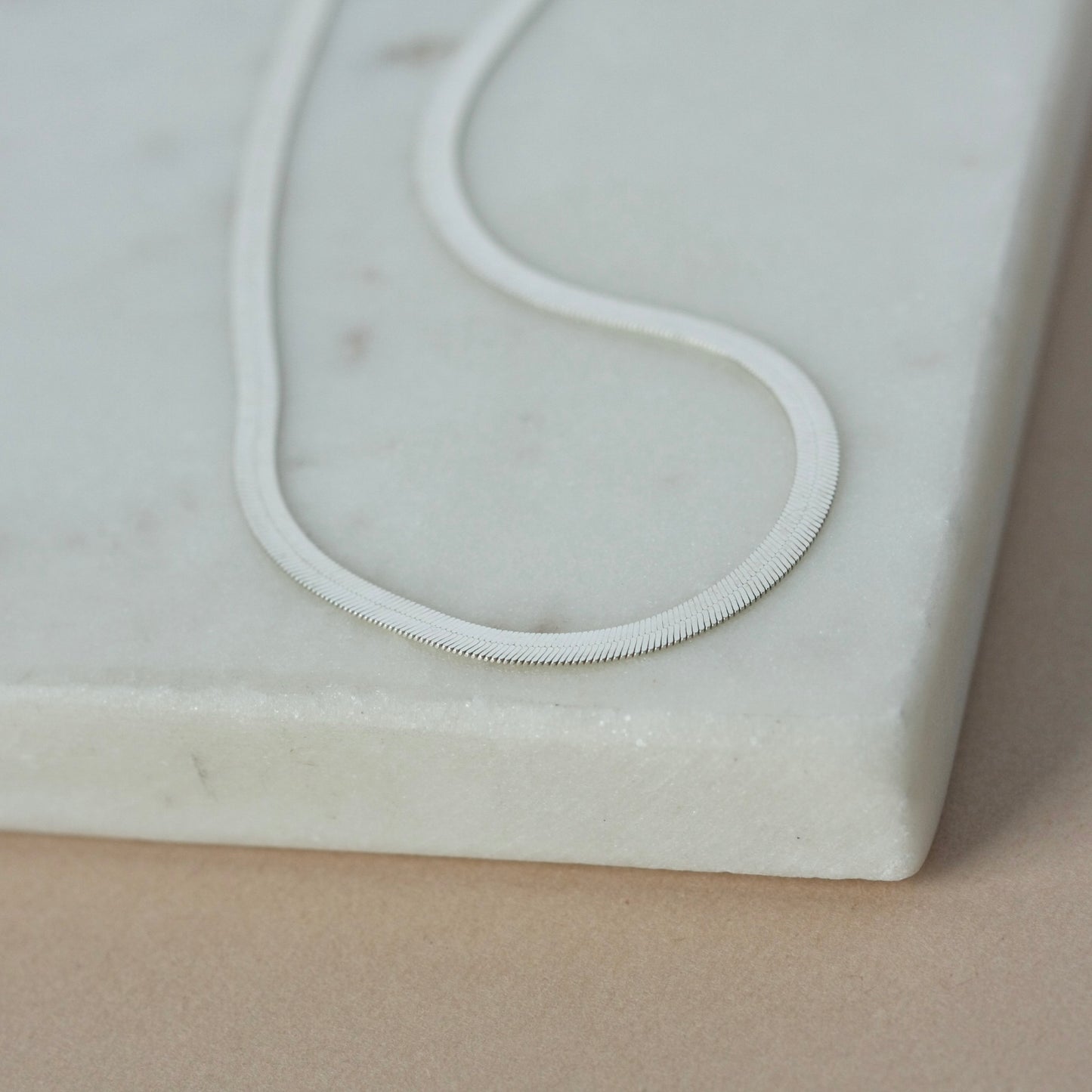 Sterling Silver Herringbone Necklace