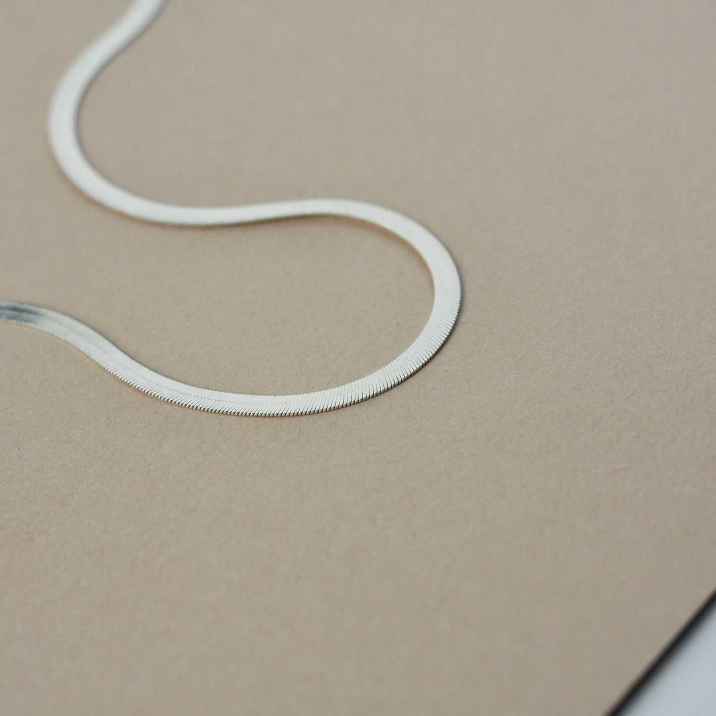 Sterling Silver Herringbone Necklace
