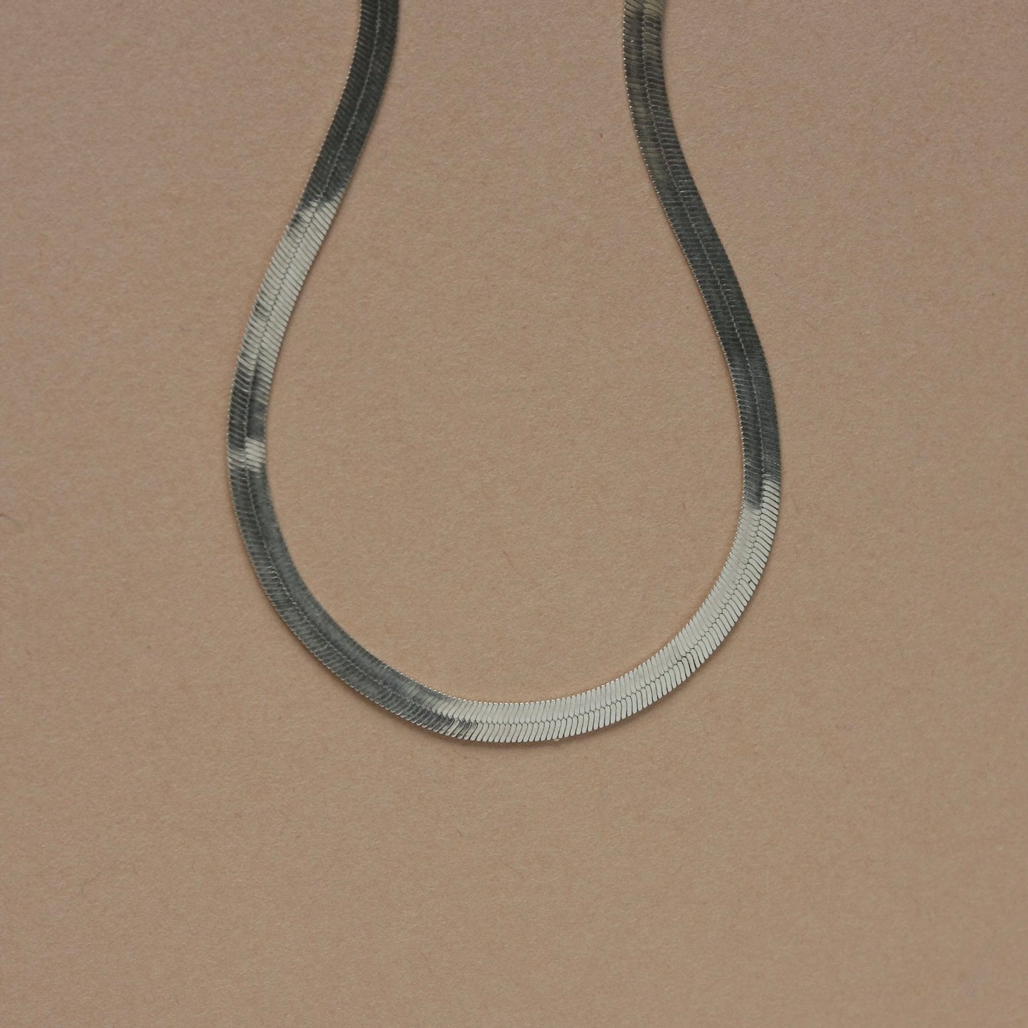 Sterling Silver Herringbone Necklace
