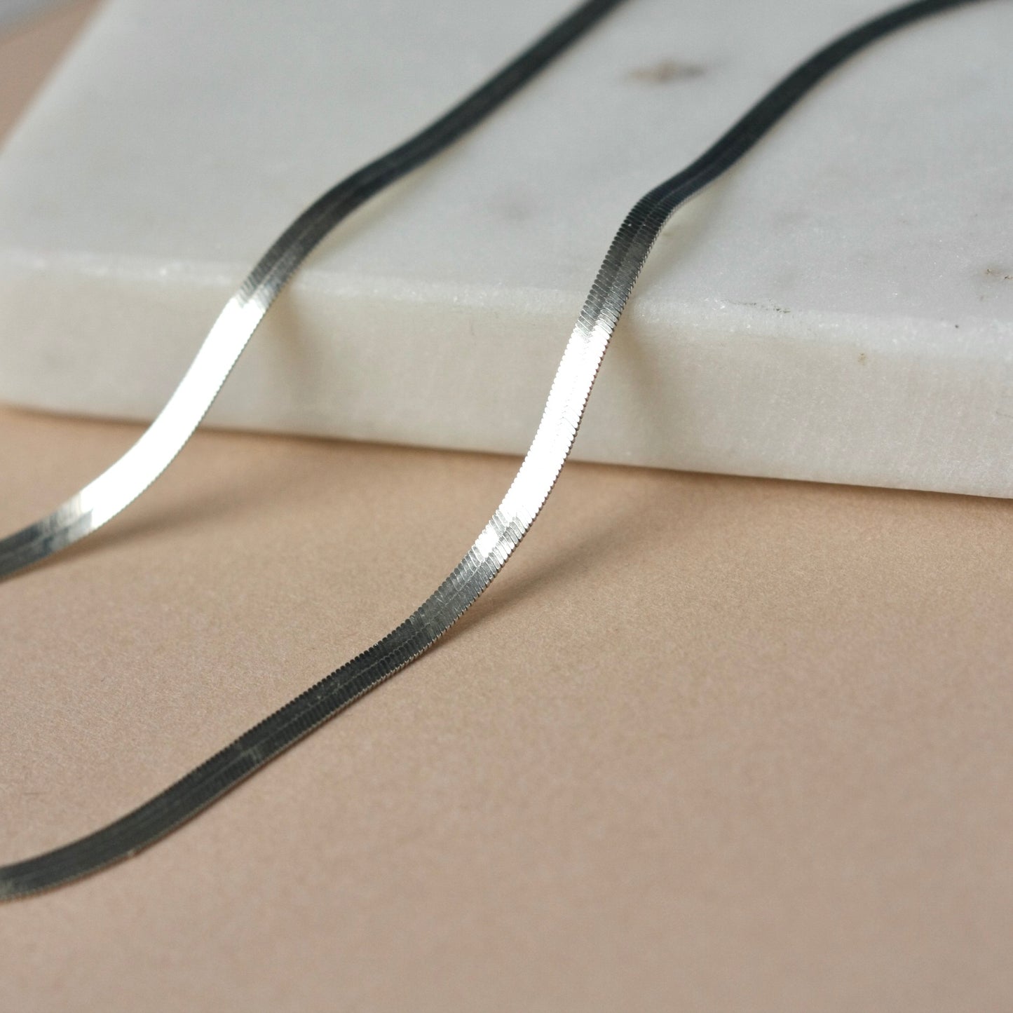 Sterling Silver Herringbone Necklace