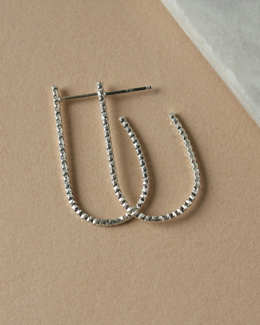 Long Sterling Silver Oval Hoops