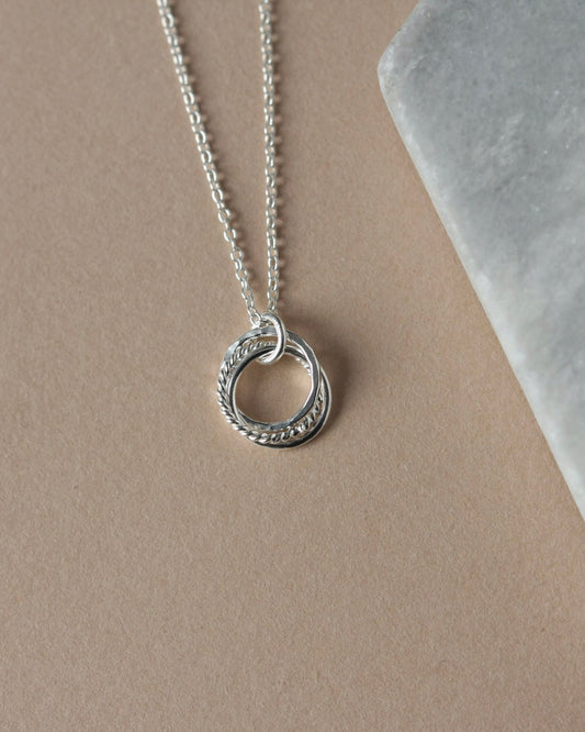 Three Interlocking Circle Necklace