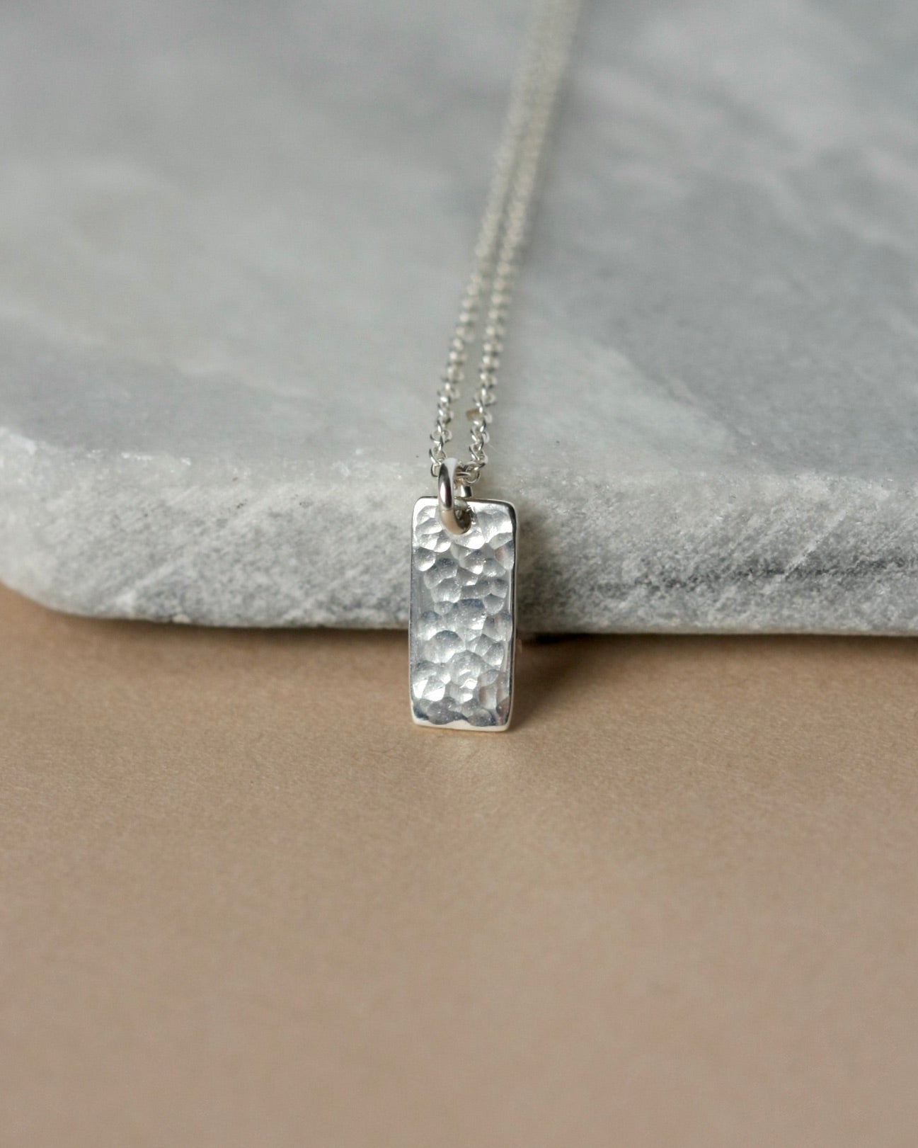 Sterling Silver Small Bar Necklace