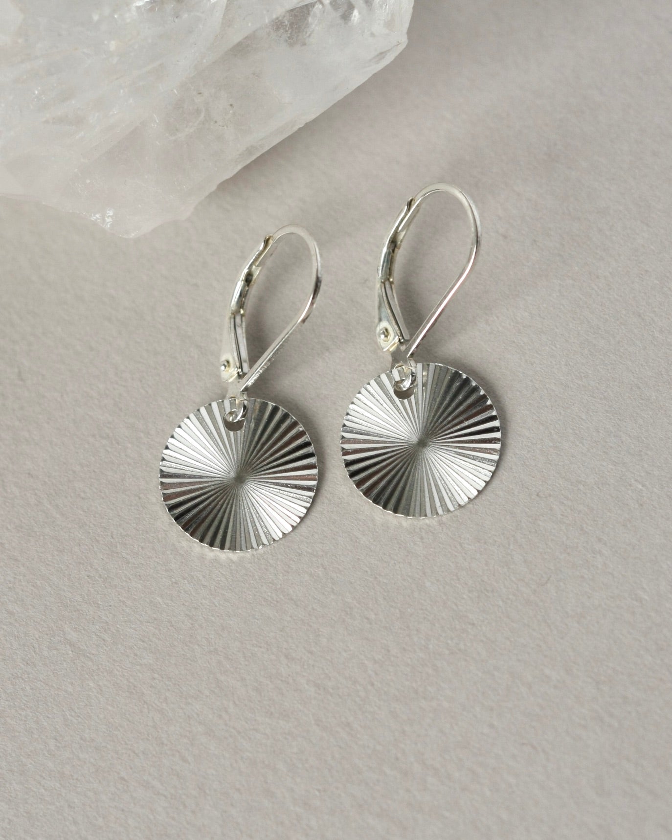 Sterling Silver Sunburst Earrings