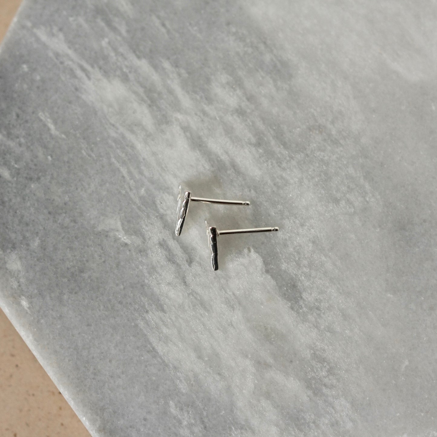 Sterling Silver Triangle Stud Earrings
