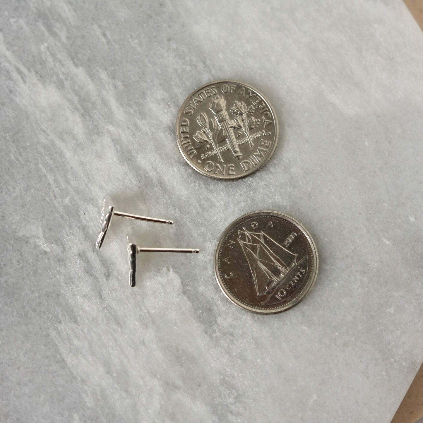 Sterling Silver Triangle Stud Earrings