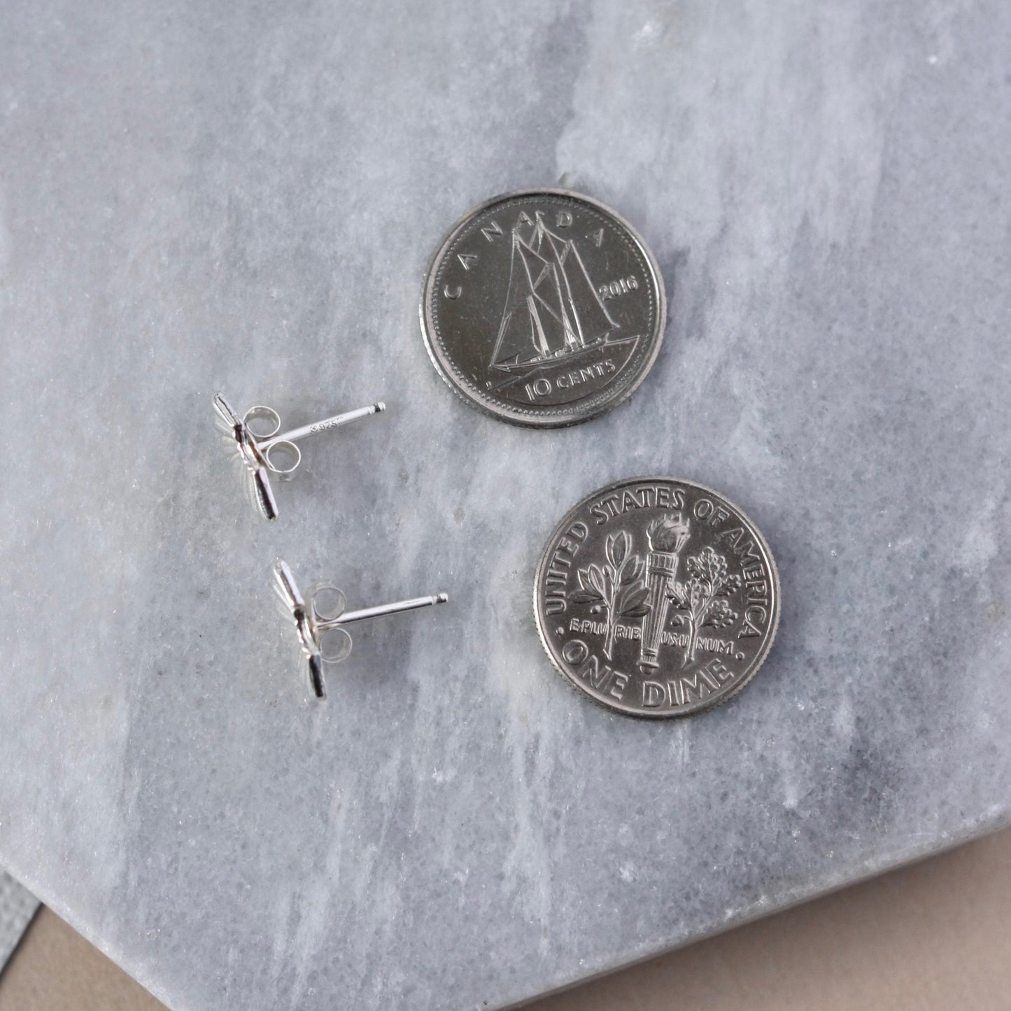 Small Sterling Silver Fan Earrings