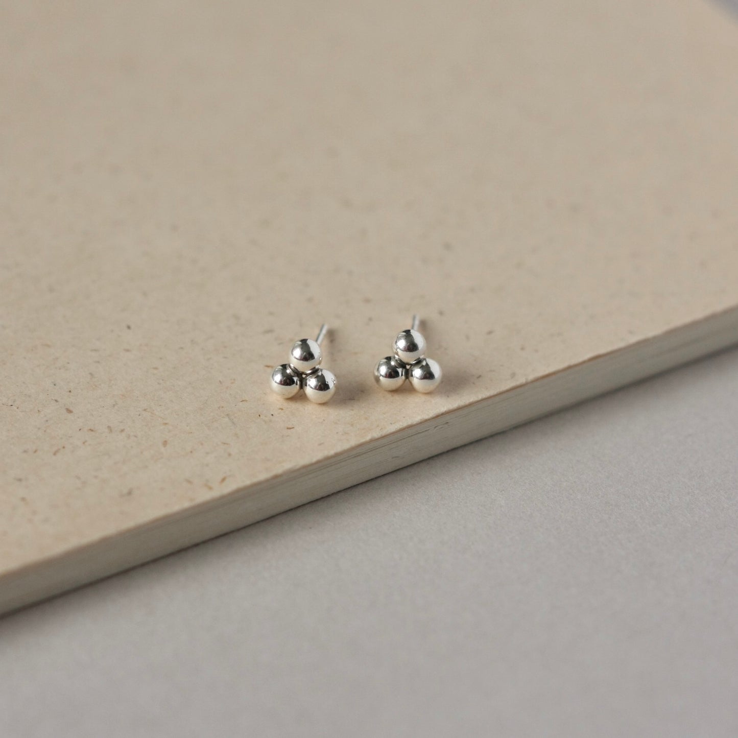 Minimalist Dainty Sterling Silver Dot Stud Earrings