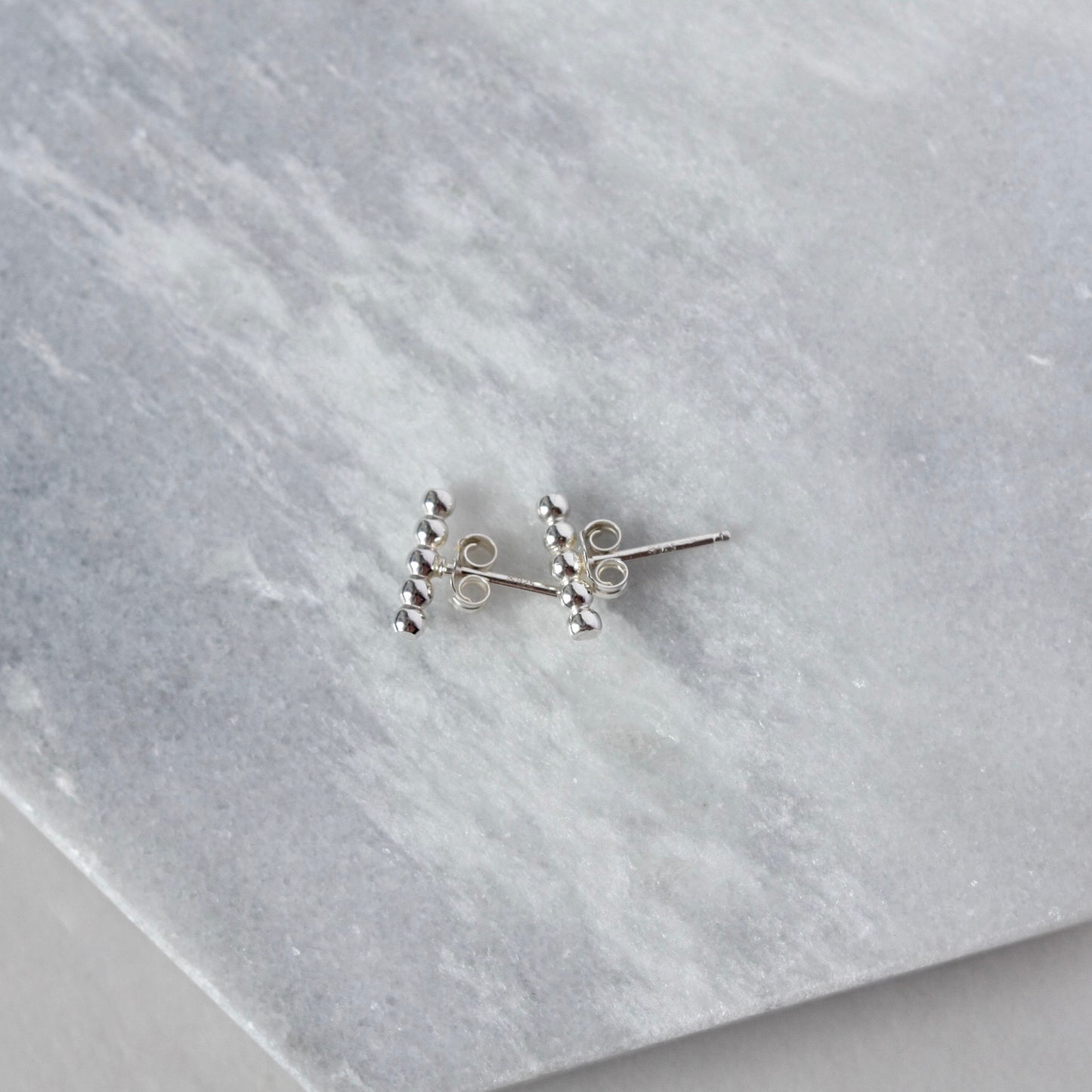 Small Sterling Silver Bar Earrings
