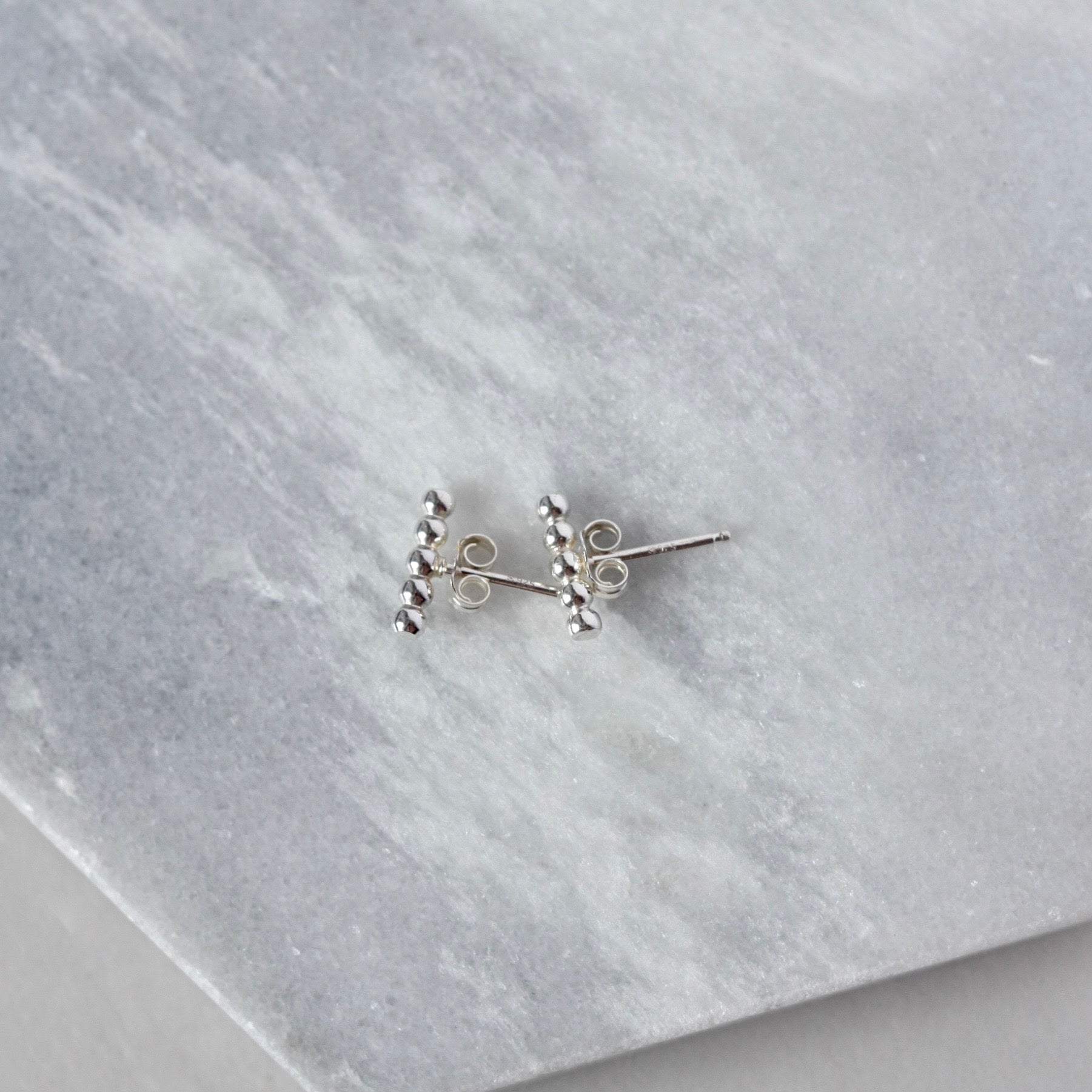 Small Sterling Silver Bar Earrings