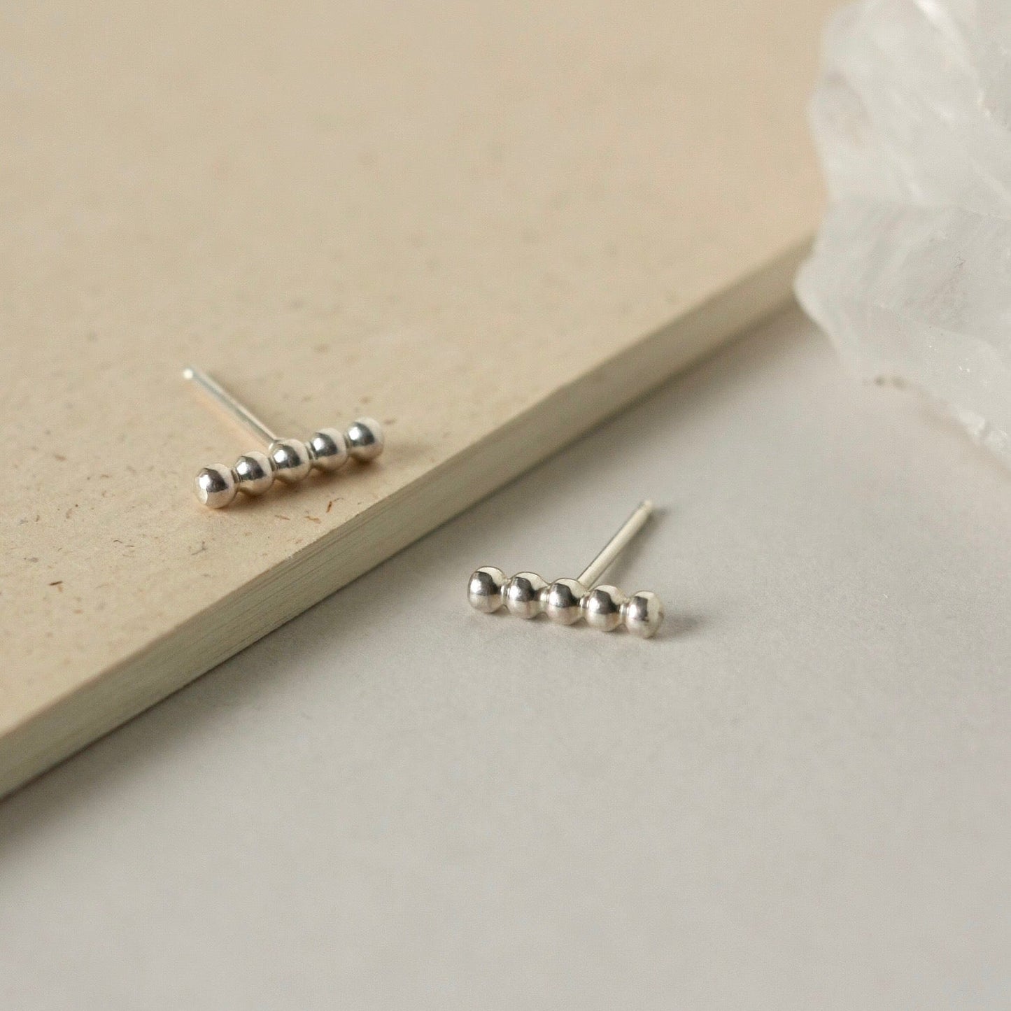 Sterling Silver Bar Stud Earrings