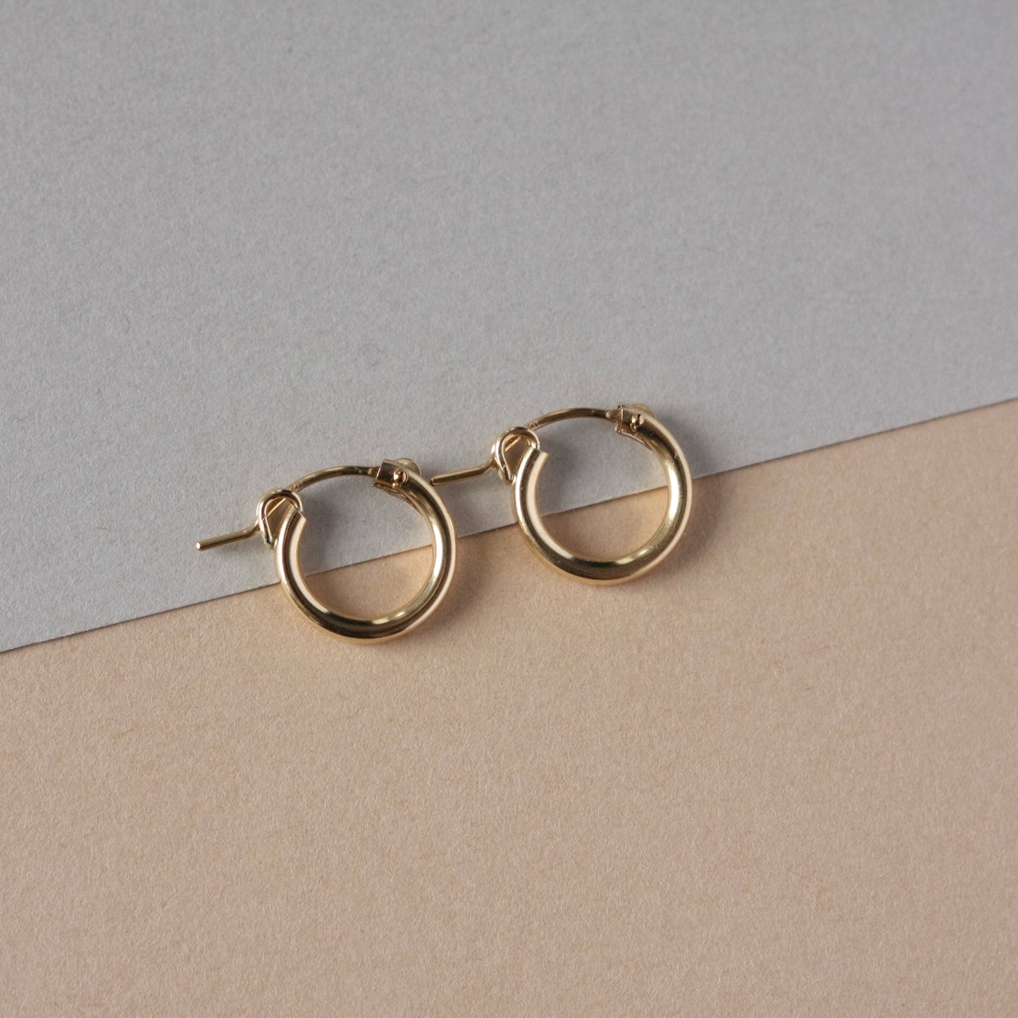 Thick Gold Filled Everyday Small Hoop Earrings