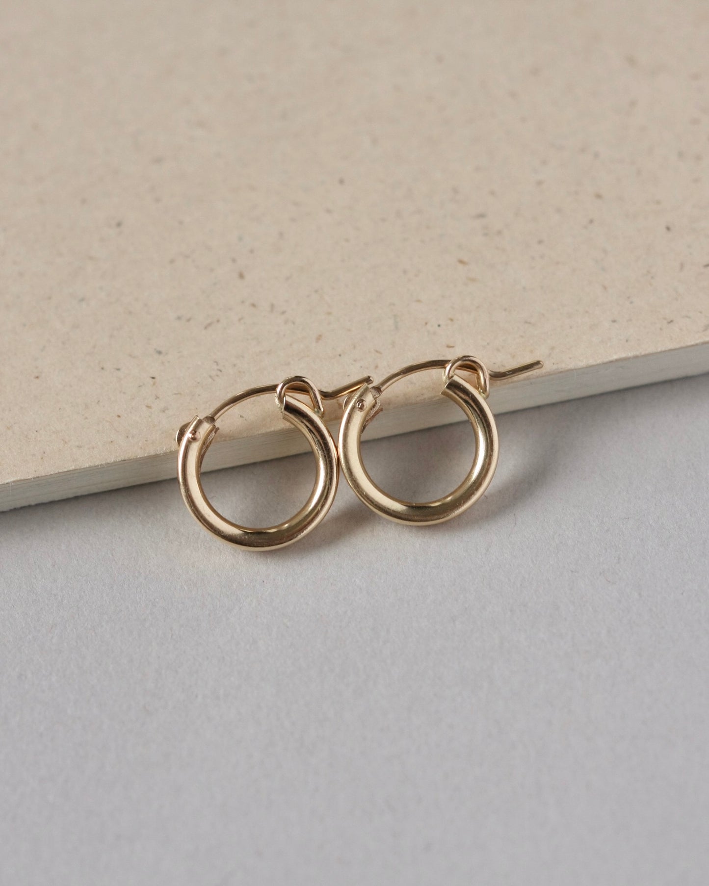 Thick Gold Filled Everyday Small Hoop Earrings