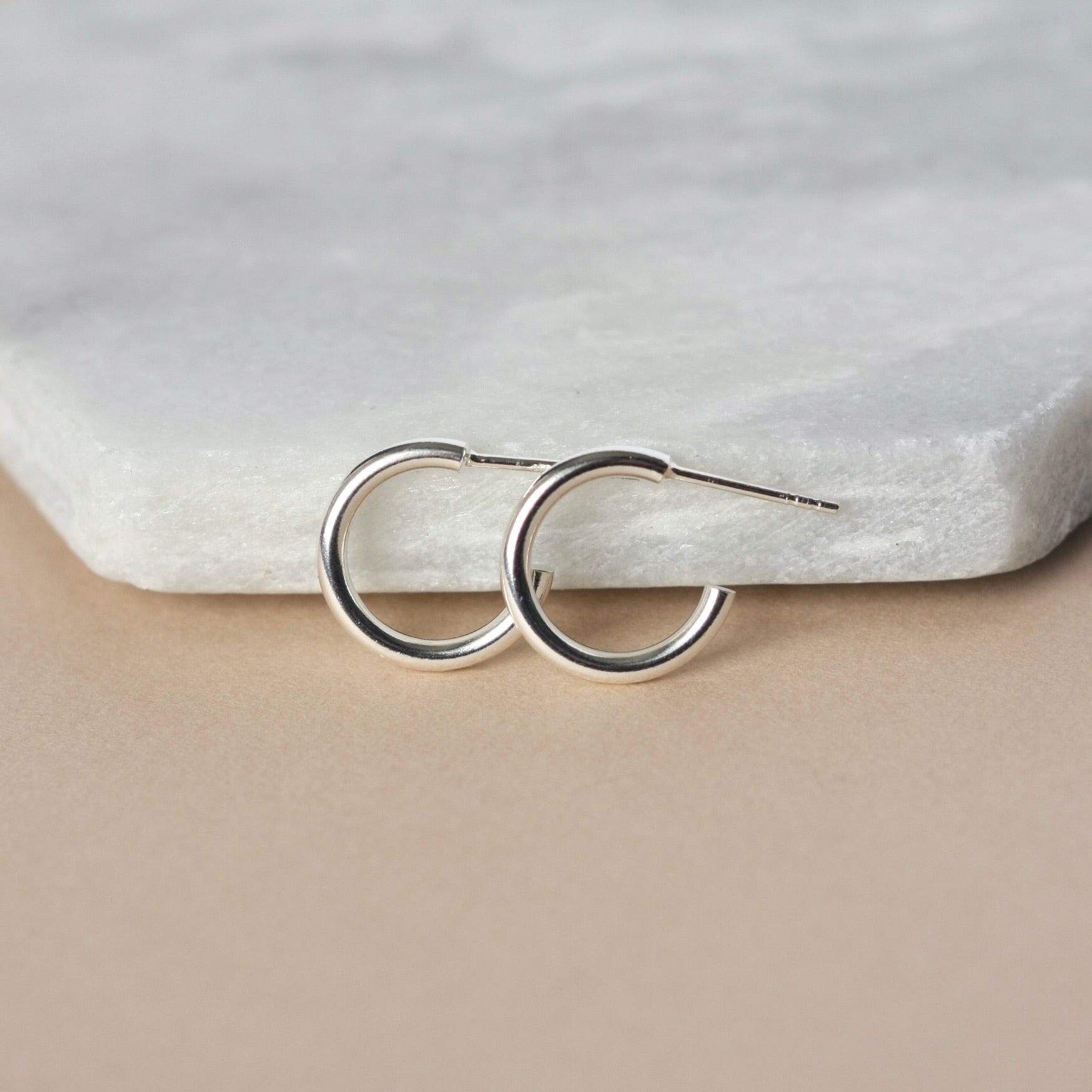 Small Sterling Silver Everyday Hoop Earrings