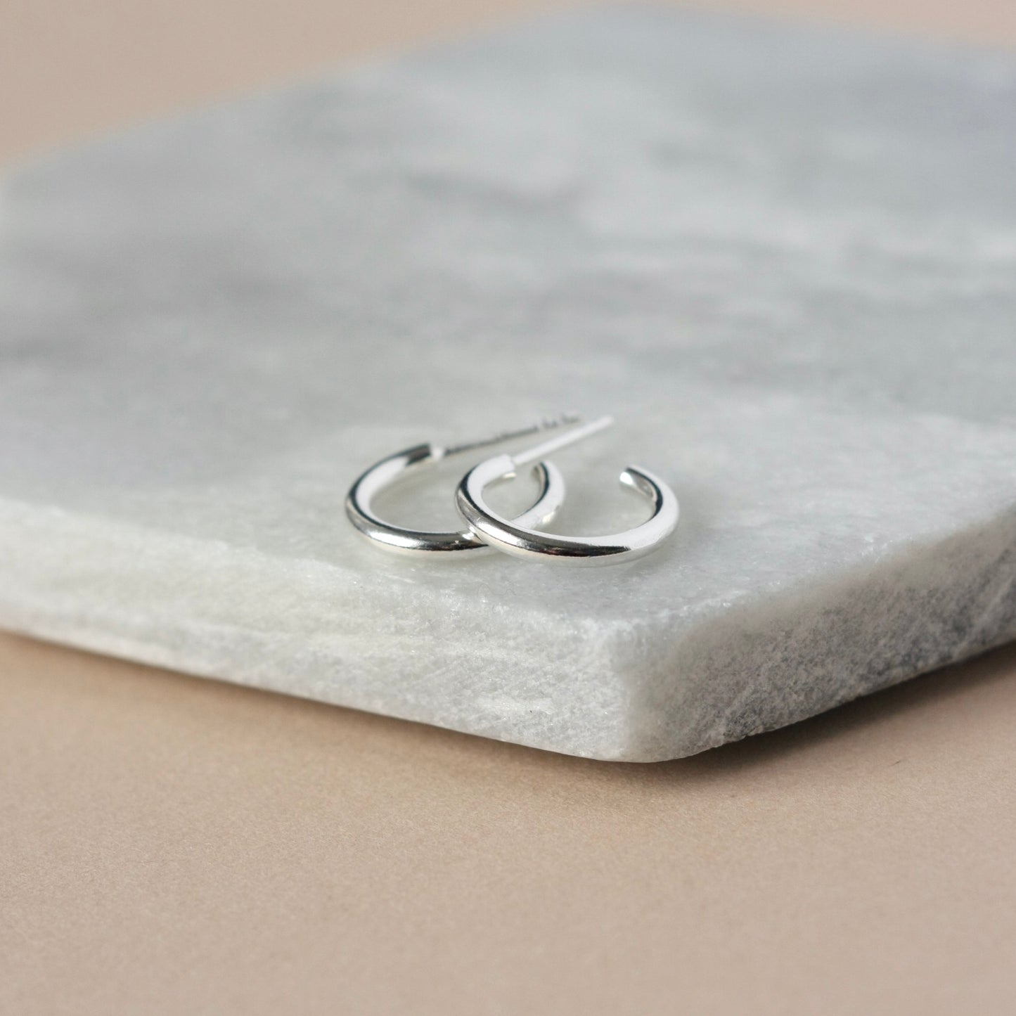 Small Sterling Silver Everyday Hoop Earrings