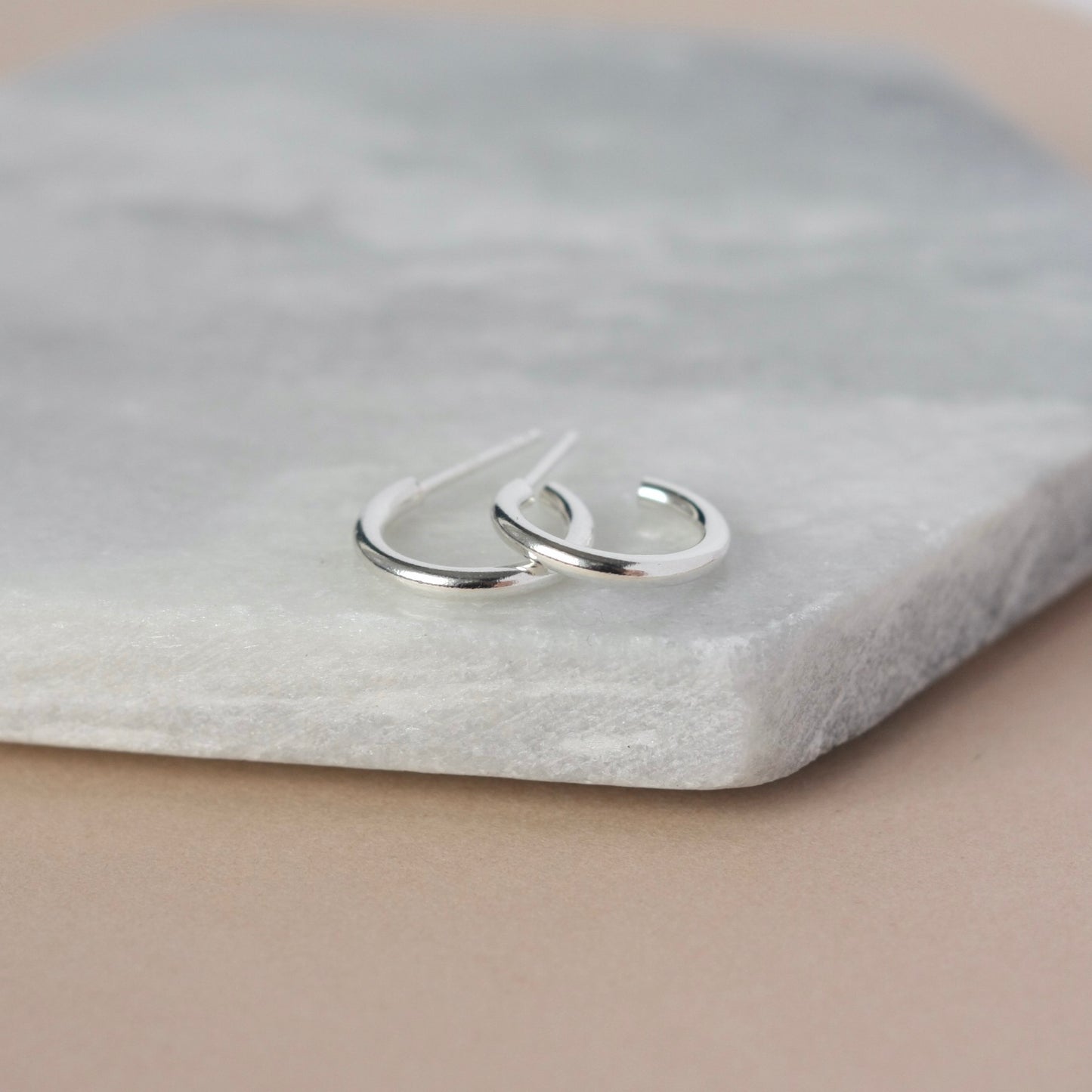 Small Sterling Silver Everyday Hoop Earrings