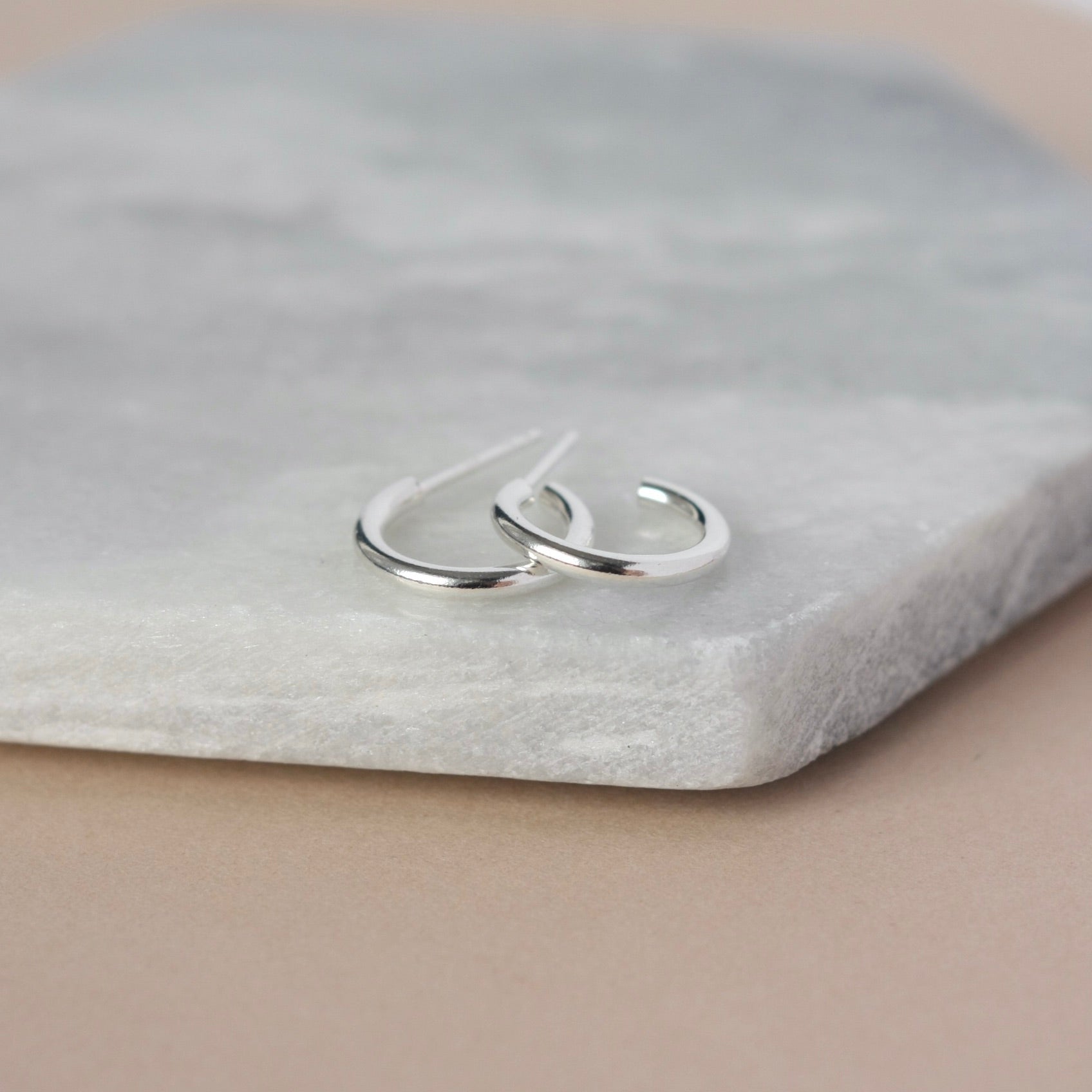 Small Sterling Silver Everyday Hoop Earrings