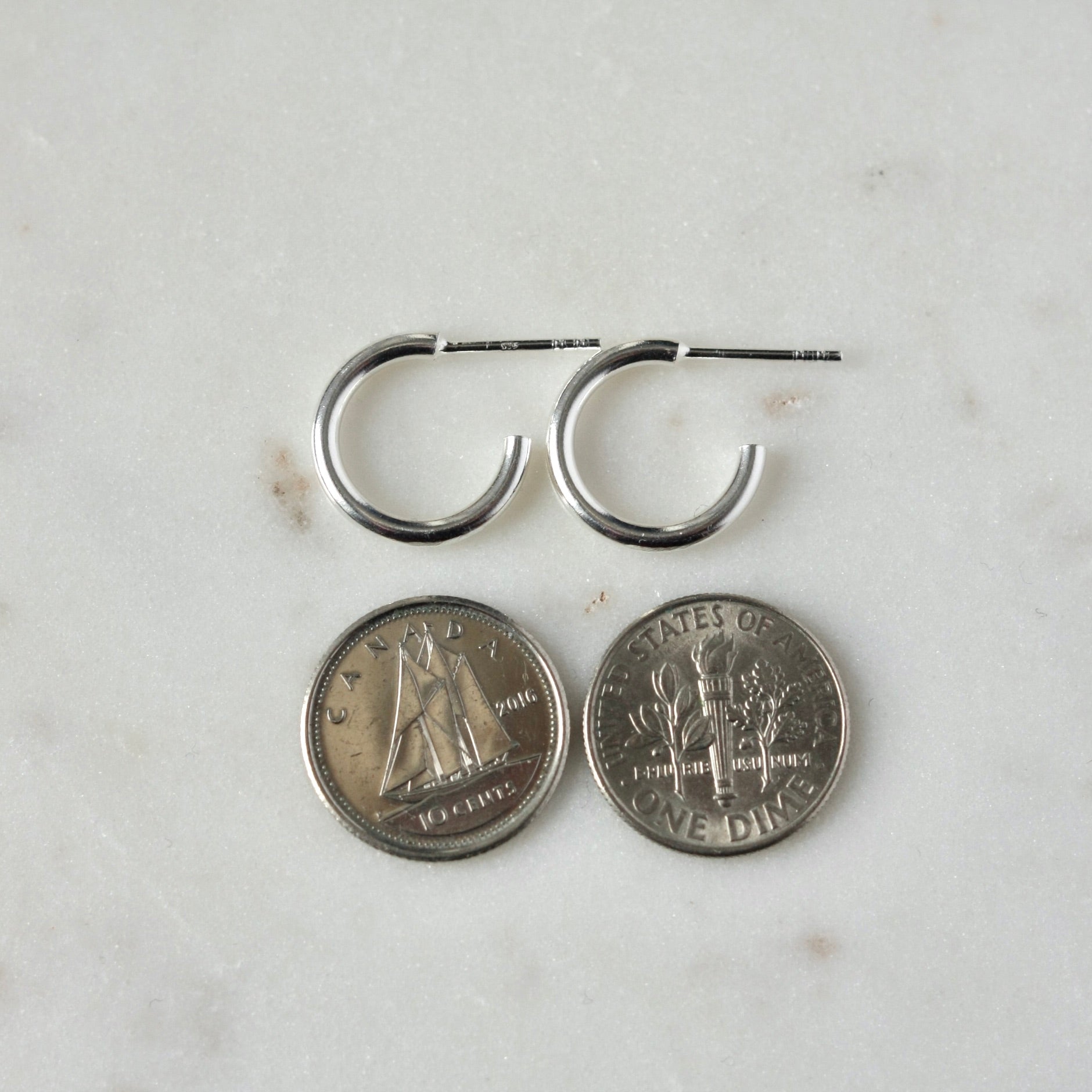 Small Sterling Silver Everyday Hoop Earrings