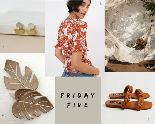 Friday Five - Favorites in Fashion, Home Decor, Jewelry Featuring Desert Tones