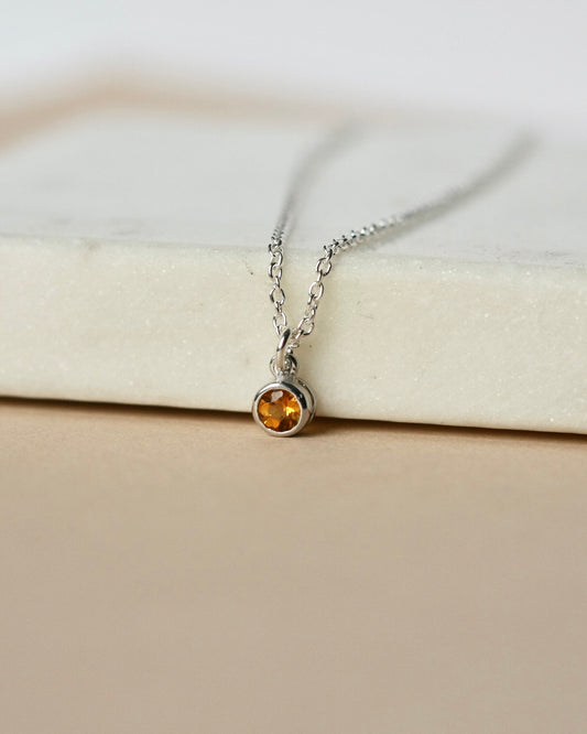 Citrine Birthstone Necklace