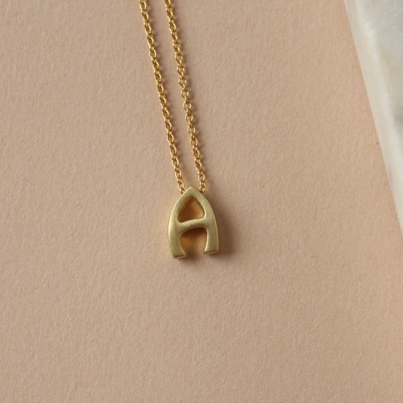 Gold Floating Initial Personalized Necklace