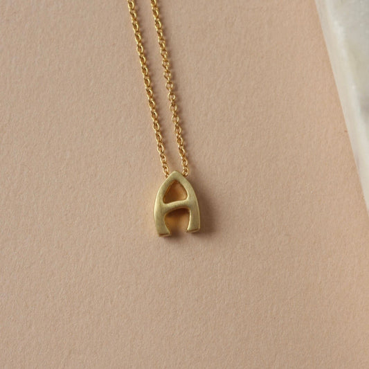 Gold Floating Initial Personalized Necklace