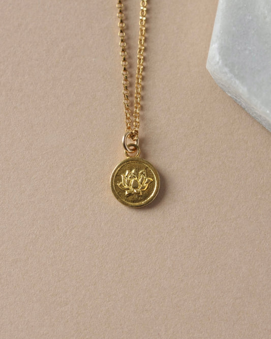 Dainty Gold Flower Charm Necklace