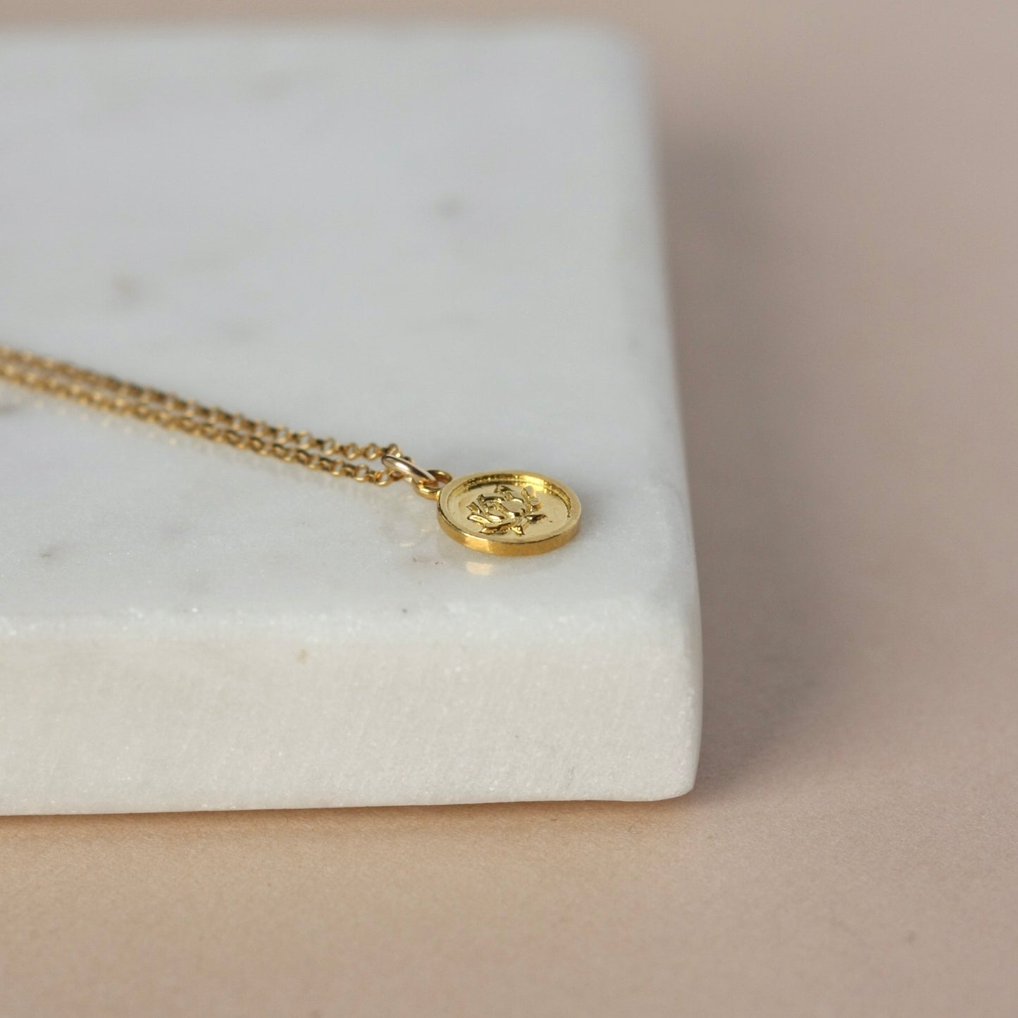 Dainty Gold Flower Charm Necklace