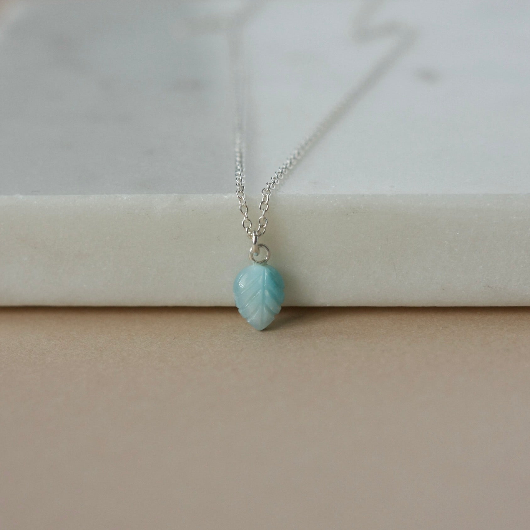 Dainty Larimar Charm Necklace