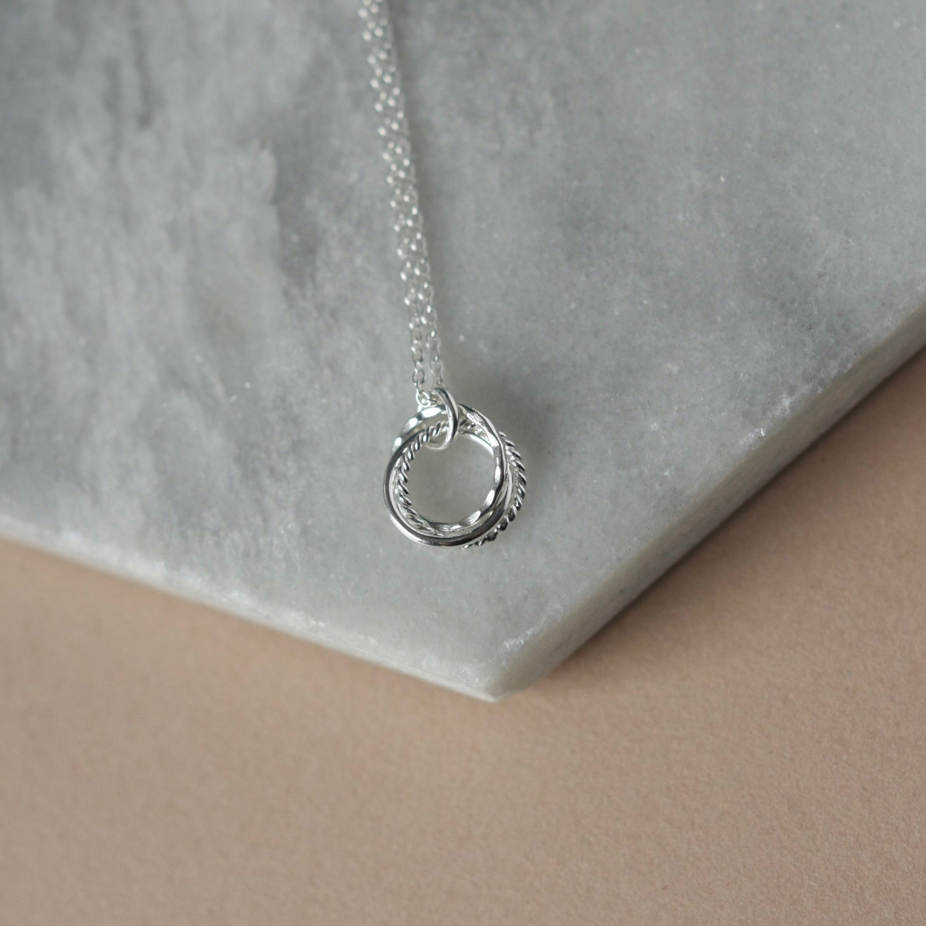 Three Interlocking Circle Necklace
