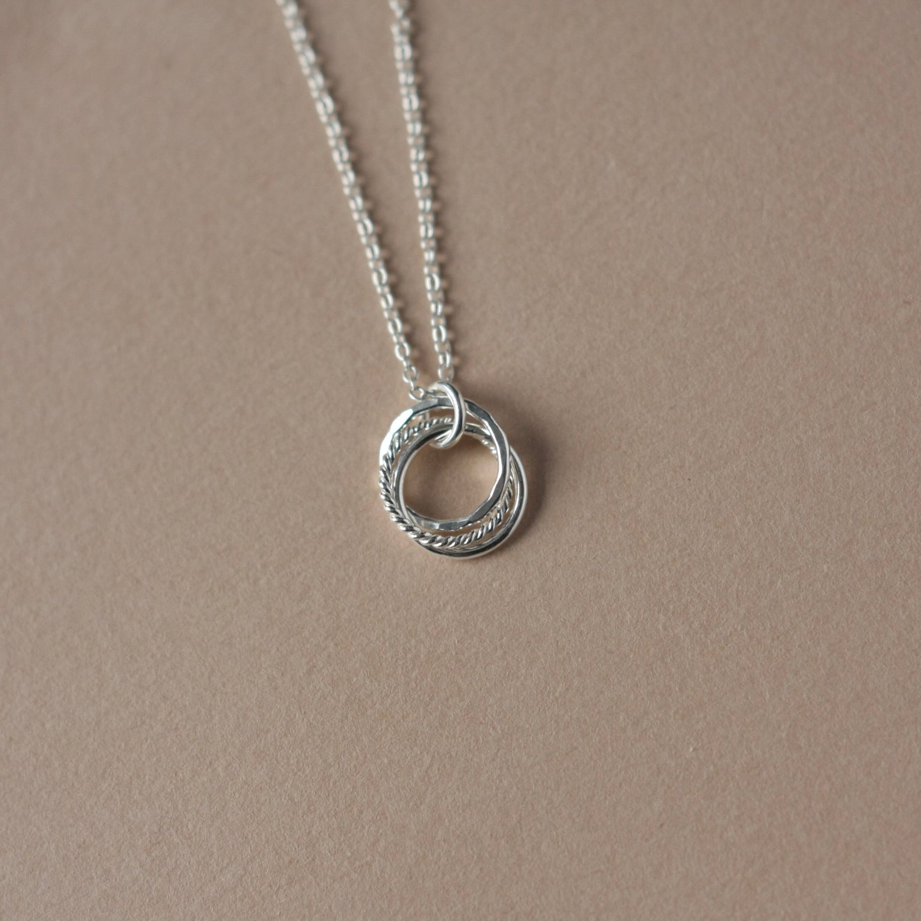 Three Interlocking Circle Necklace