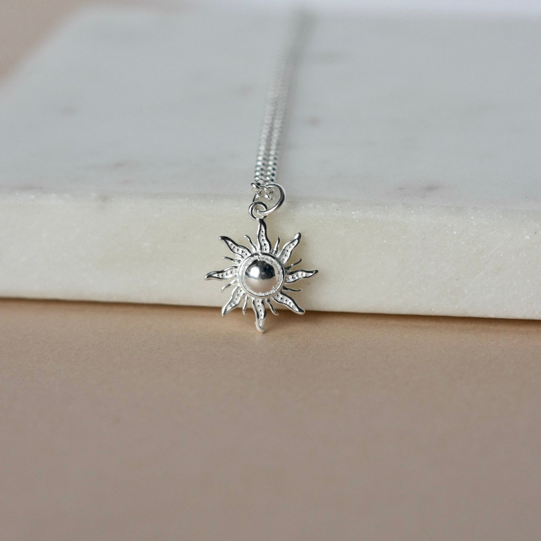 Sterling Silver Sunburst Necklace