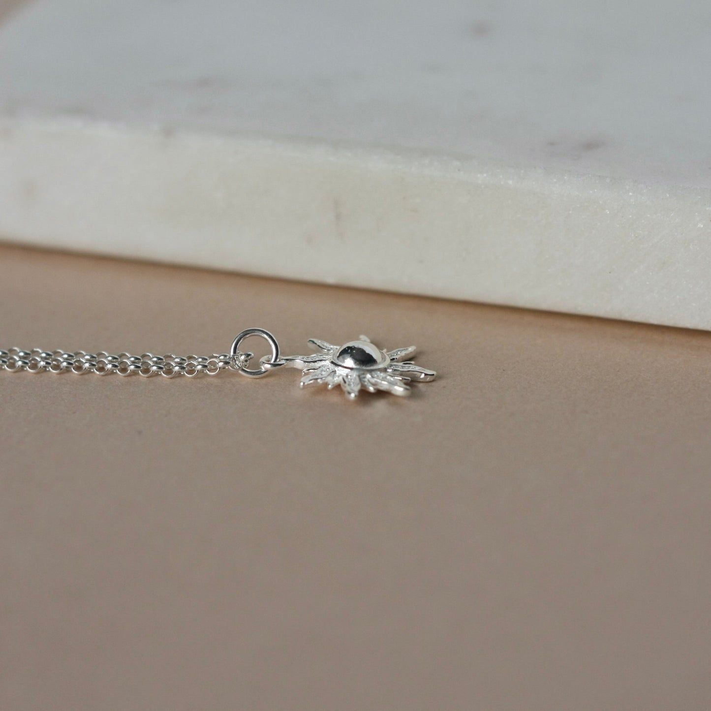 Sterling Silver Sunburst Necklace