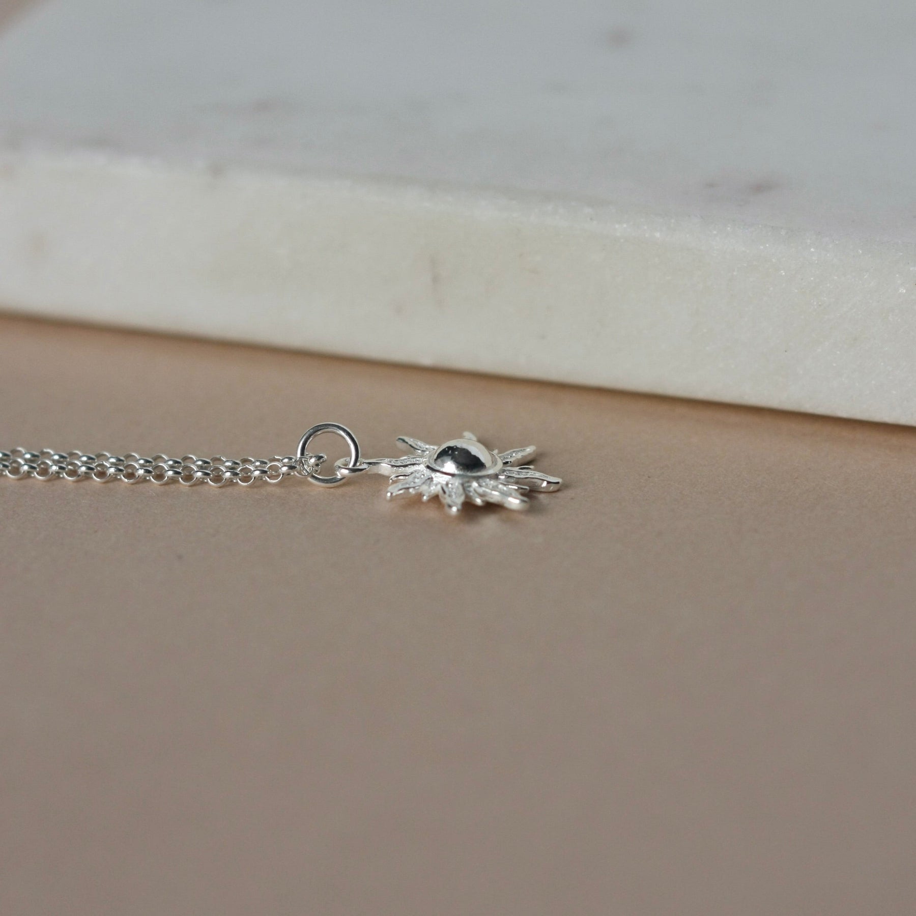 Sterling Silver Sunburst Necklace