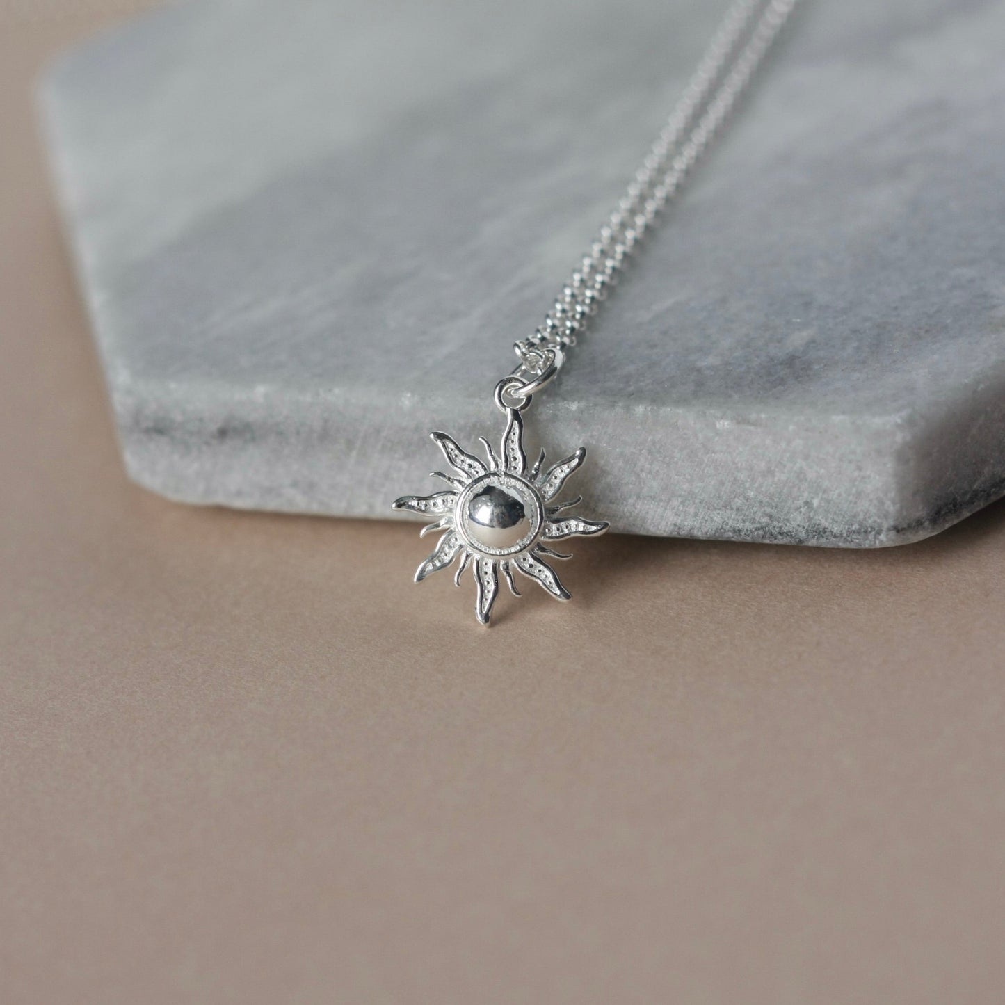 Sterling Silver Sunburst Necklace