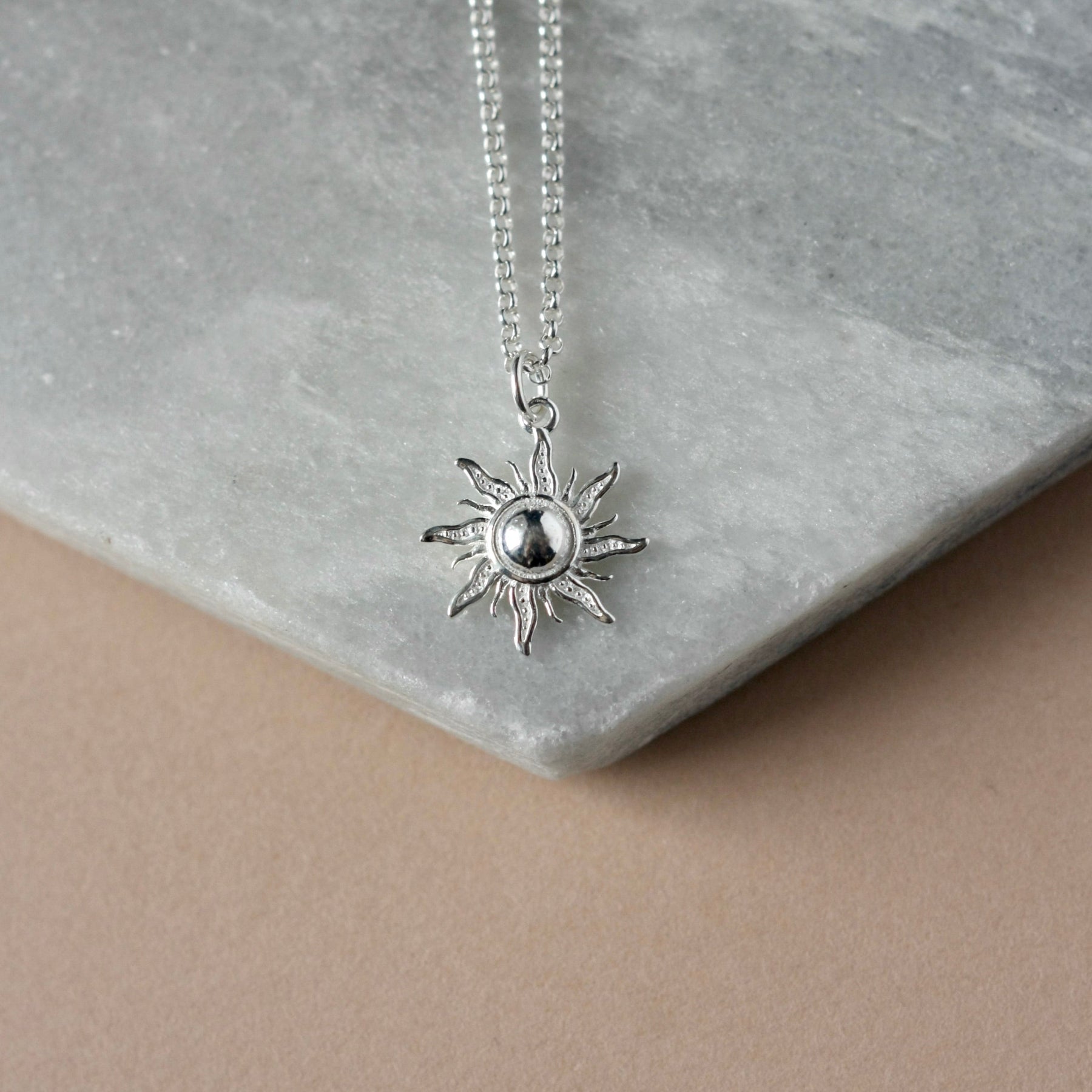 Sterling Silver Sunburst Necklace