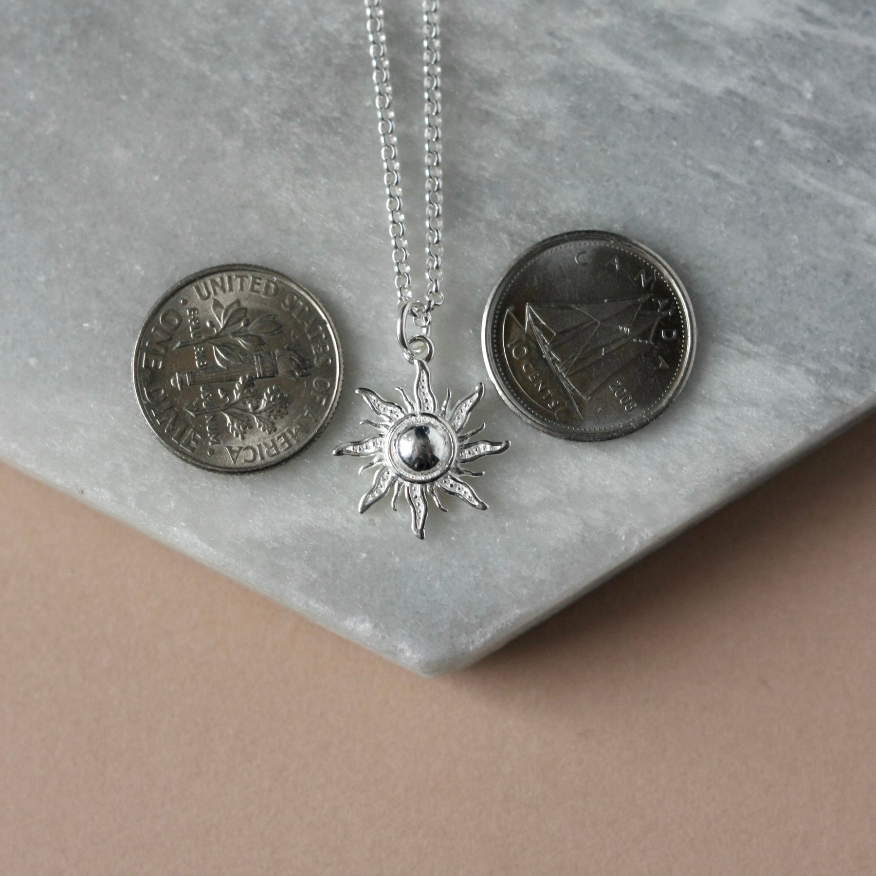 Sterling Silver Sunburst Necklace